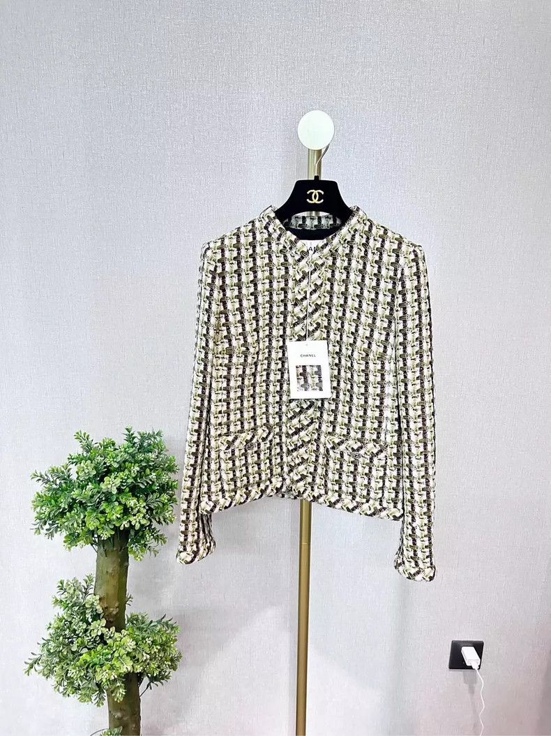 Chanel Chanel 23A Green Plaid Jacket - dmc Size US S / EU 44-46 / 1 - 1 Thumbnail