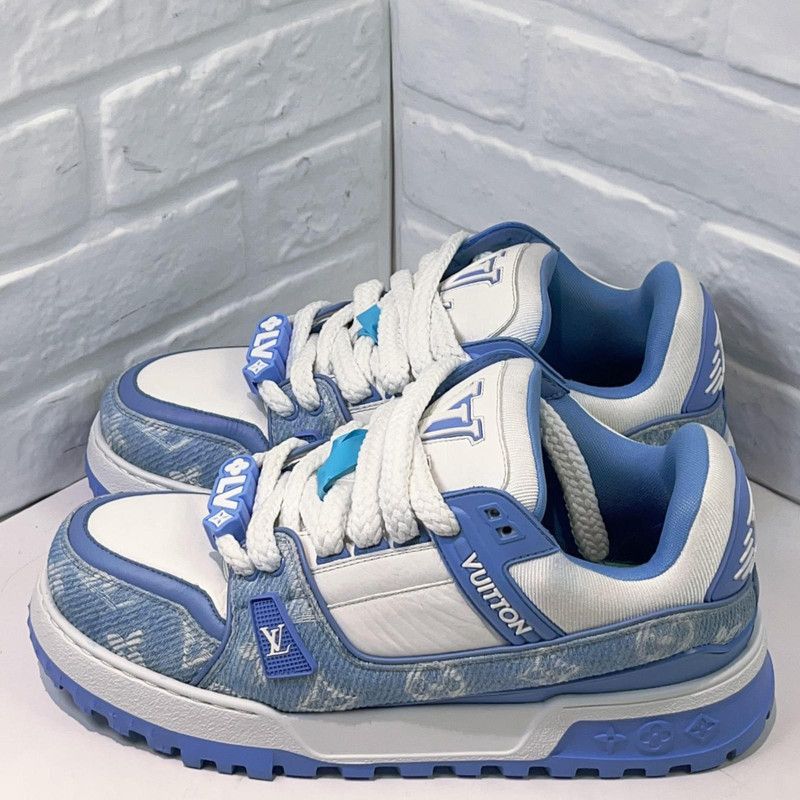 Louis Vuitton Louis Vuitton Trainer Maxi Blue Low-Top Sneakers -2505 Size US 9.5 / IT 39.5 - 1 Thumbnail