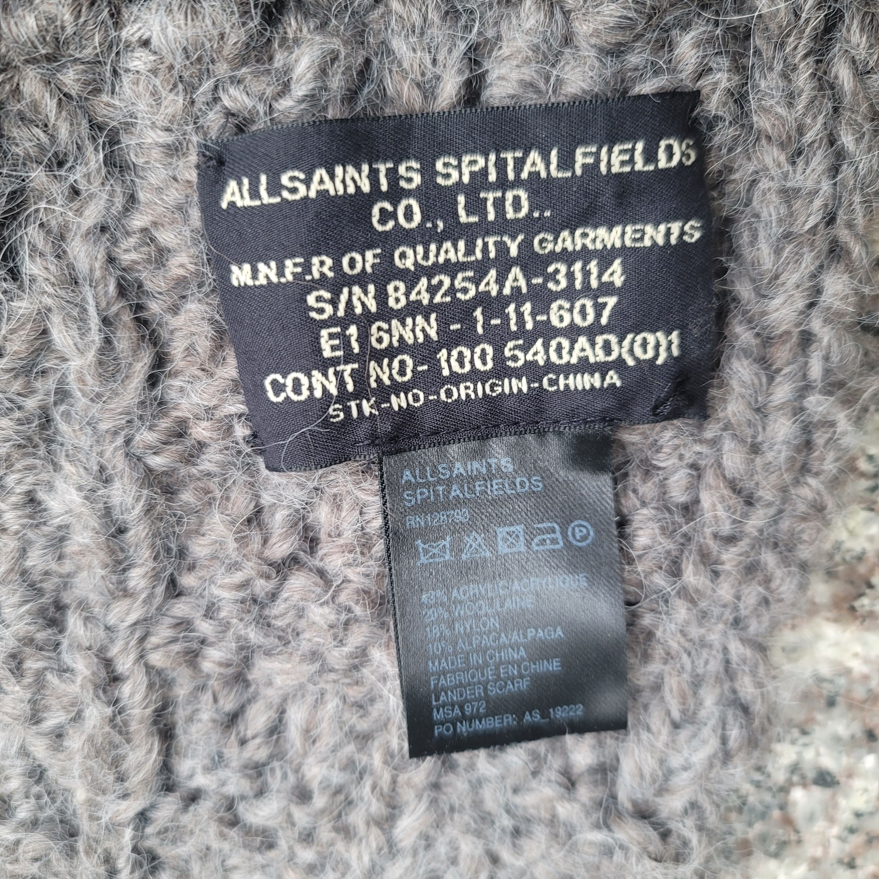 Allsaints Allsaints oversized knitted scarf Size ONE SIZE - 4 Thumbnail