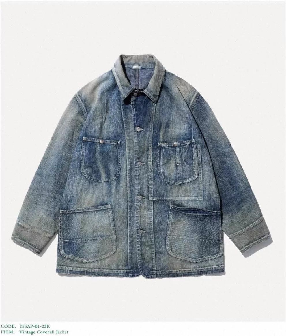 A.PRESSE A.presse Vintage Washed Denim Jacket Size US S / EU 44-46 / 1 - 1 Thumbnail