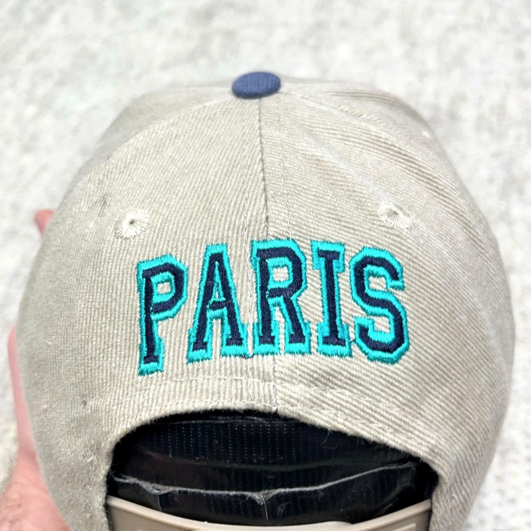Hard Rock Cafe VINTAGE Hard Rock Cafe Hat Cap Snapback Adult Paris France Blockhead Tan Blue Size ONE SIZE - 7 Thumbnail