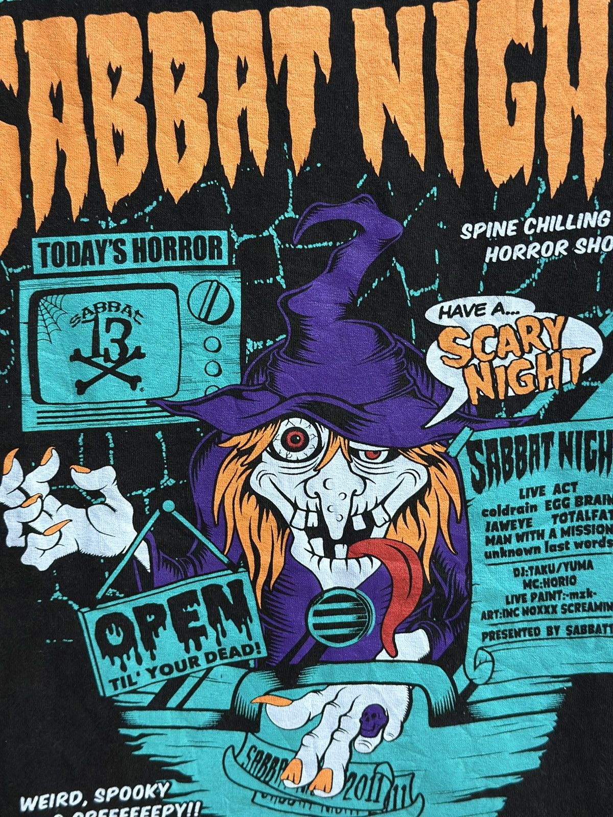 Band Tees × Japanese Brand × Vintage Vintage Sabbat Night Faded Tee Size US M / EU 48-50 / 2 - 6 Thumbnail