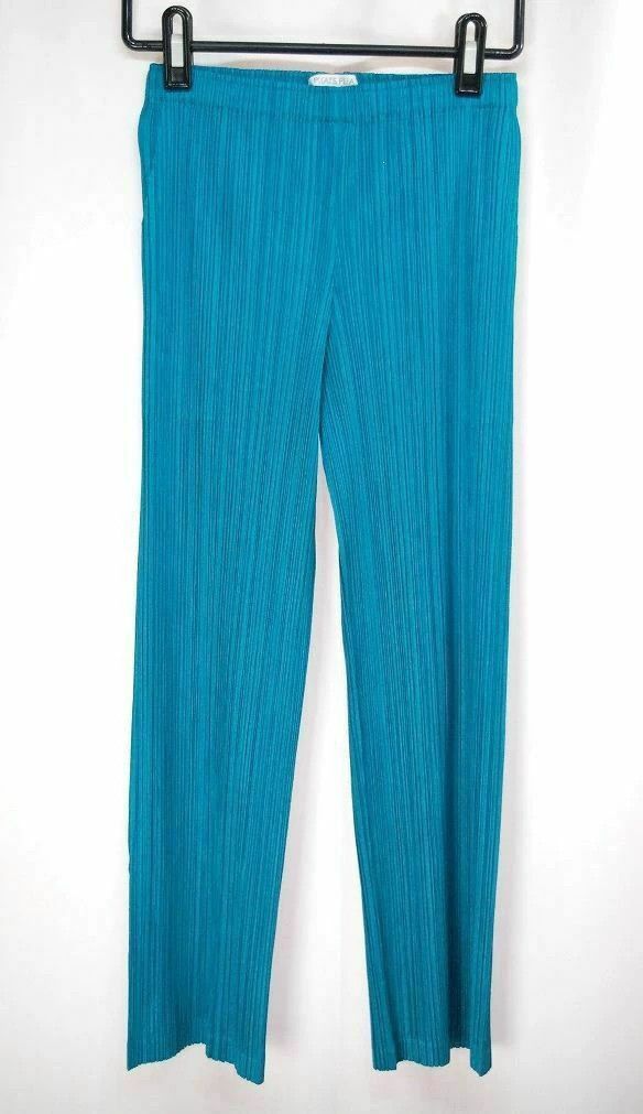 Issey Miyake issey miyake size:1 Lake blue pleated pants Size 42" / US 20 - 1 Thumbnail