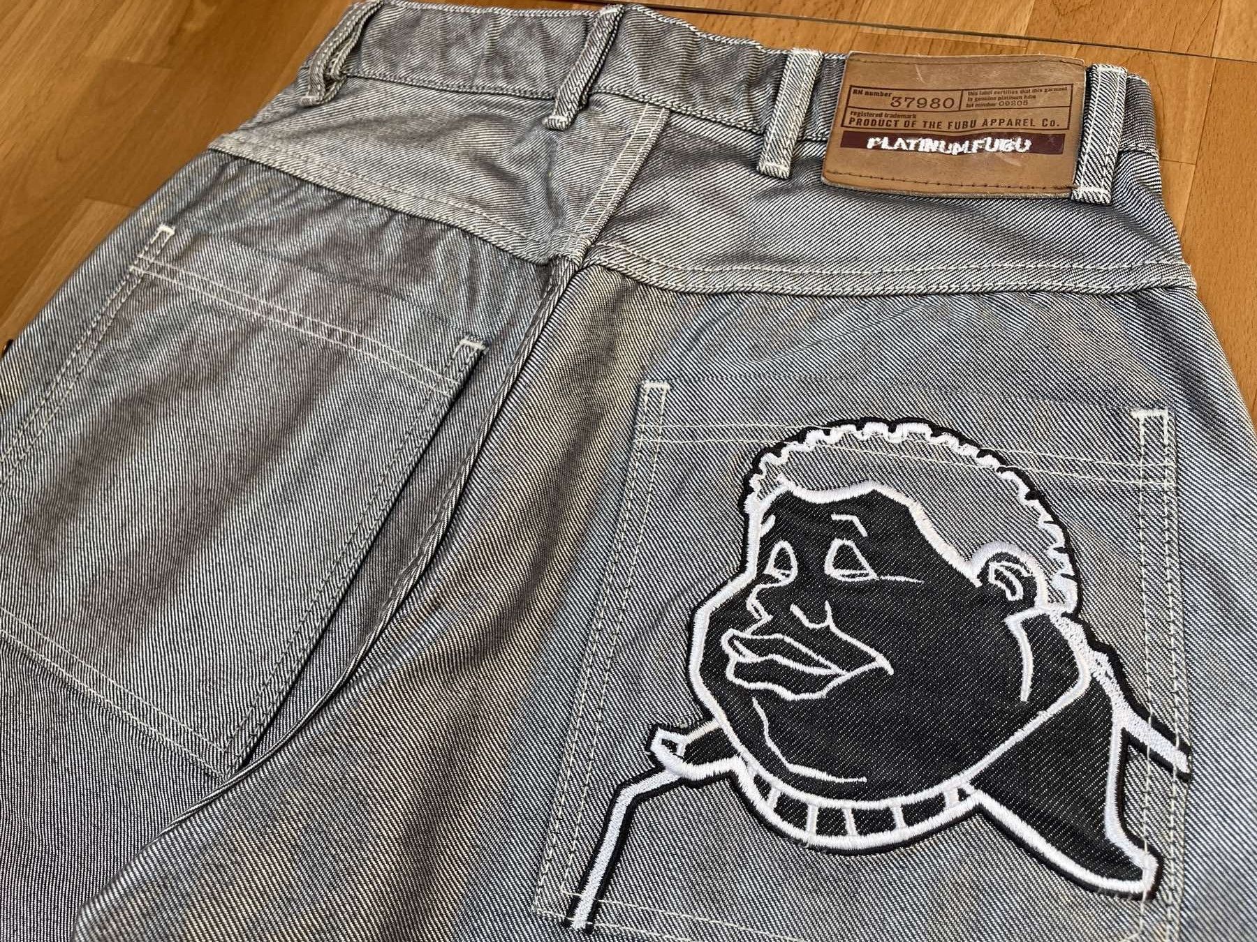 Fubu FUBU jeans shiny vintage baggy silver metallic Fat Albert 30 Size US 30 / EU 46 - 5 Thumbnail