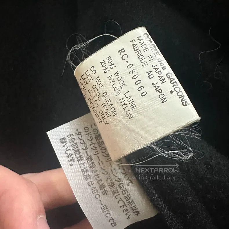 Other Comme Des Garcons Vintage black woolen long trench coat Size L / US 10 / IT 46 - 3 Thumbnail