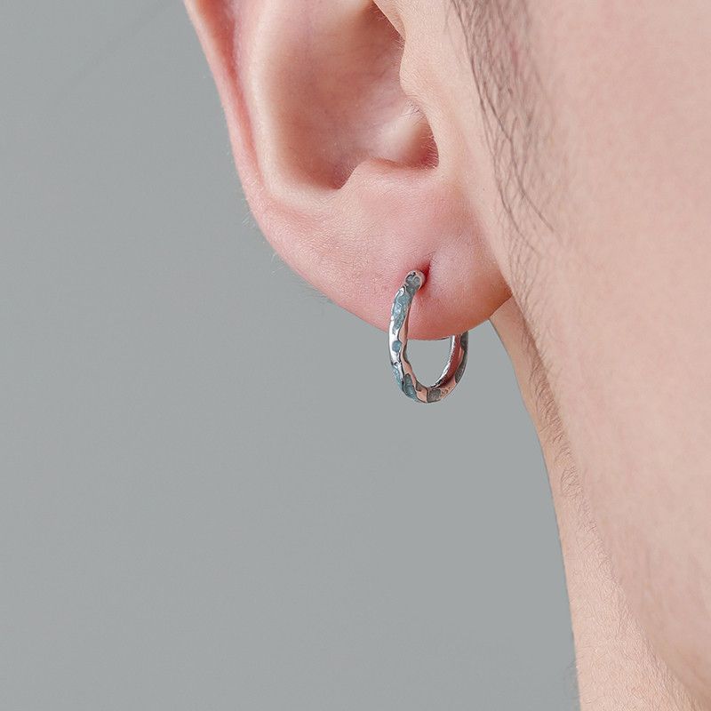 Jewelry × Sterling Silver One pairs Punk Earrings Gothic Punk Chrome Jewelry Spike Size ONE SIZE - 3 Thumbnail