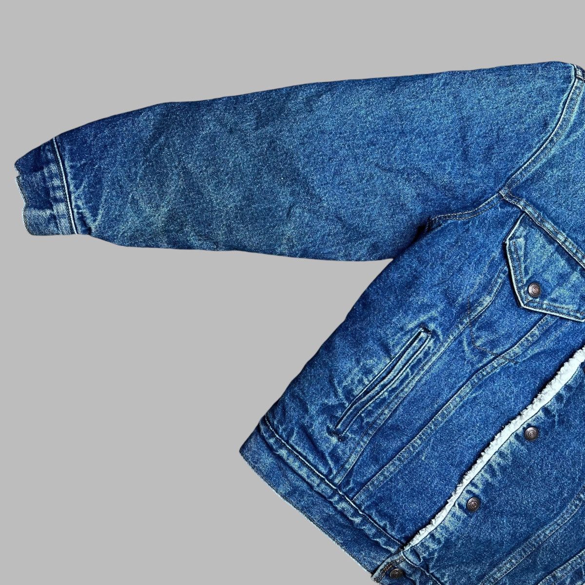 Levi's × Vintage Vintage 1980s Levi’s Denim Sherpa Lined Trucker Jacket Size US S / EU 44-46 / 1 - 5 Thumbnail