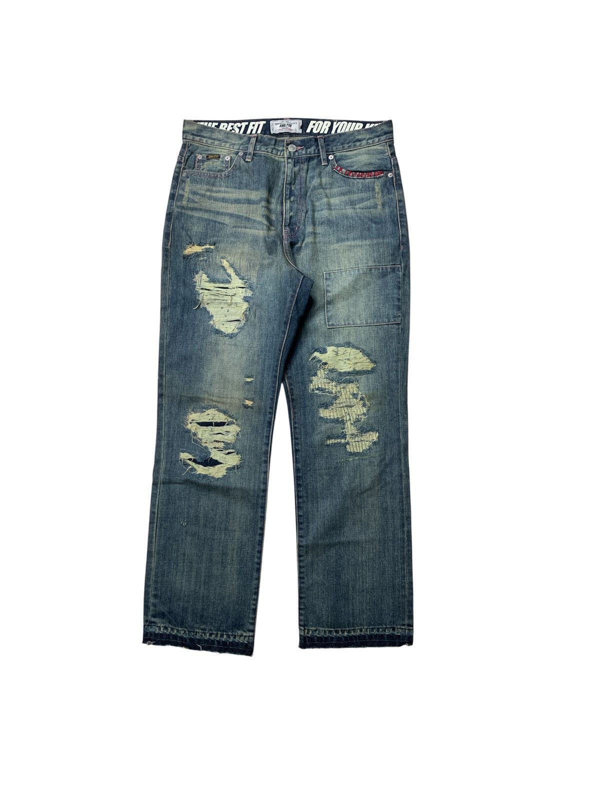 KIKS TYO KIKS TYO straight cut Distressed jeans Size US 35 - 1 Thumbnail
