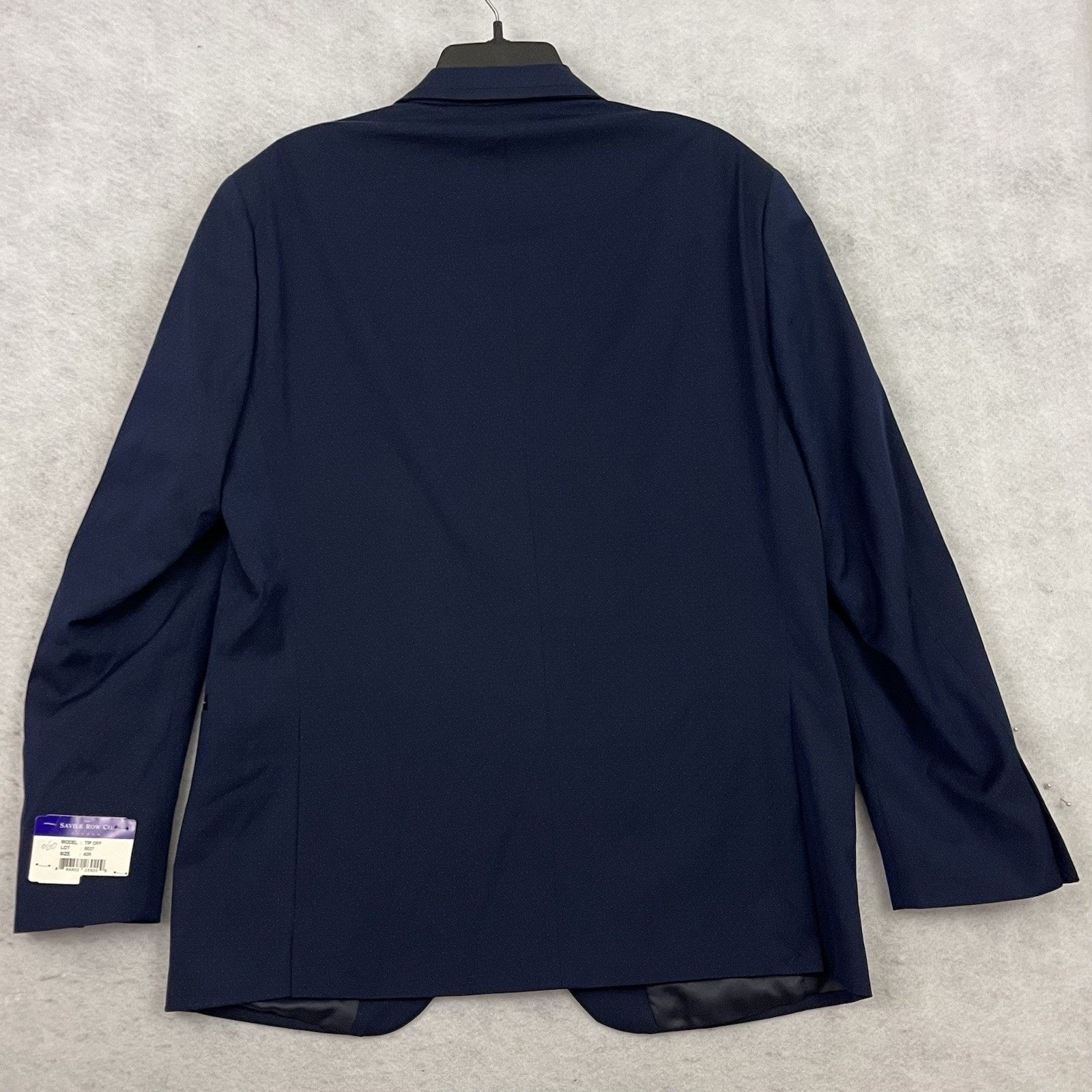 Savile Row Savile Row Co Blazer Mens 40R Blue Slim Fit Stretch 2 Button Size 40R - 10 Thumbnail