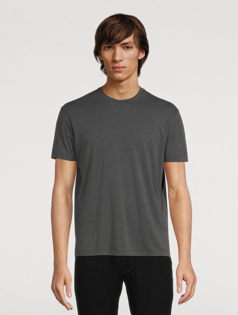 Tom Ford o1y0425 Crewneck T-Shirt in Dark Grey Size US M / EU 48-50 / 2 - 2 Thumbnail