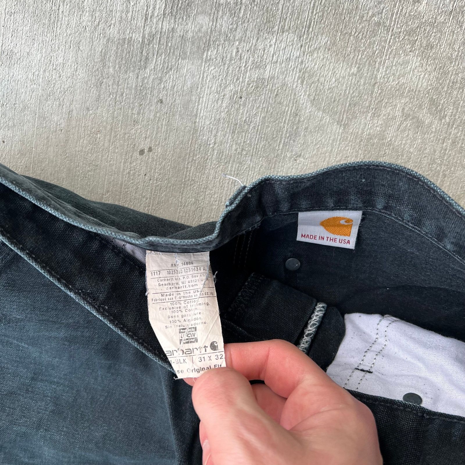Carhartt × Vintage Carhartt black double knee work wear carpenter pants Size US 31 - 6 Thumbnail