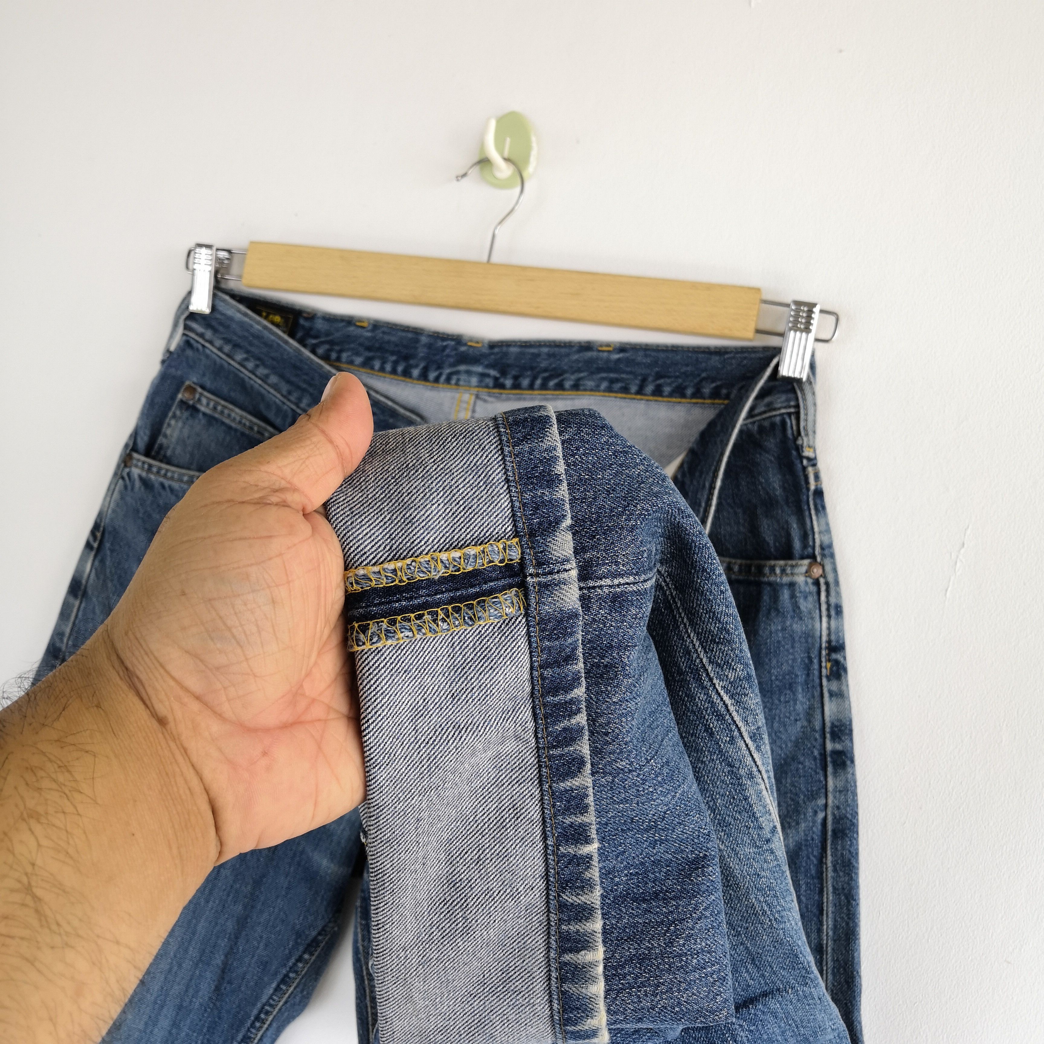 Jean Vintage Lee Riders Sanforized Jeans Lee Light Wash Denim Size US 34 / EU 50 - 7 Thumbnail
