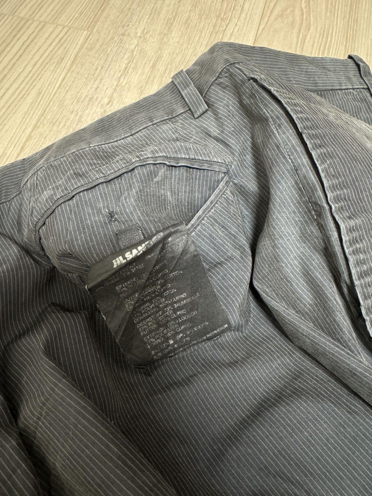 Jil Sander Jil Sander Raf Simons Era Pinstripe Straight-Flare Trousers Size US 31 - 12 Thumbnail