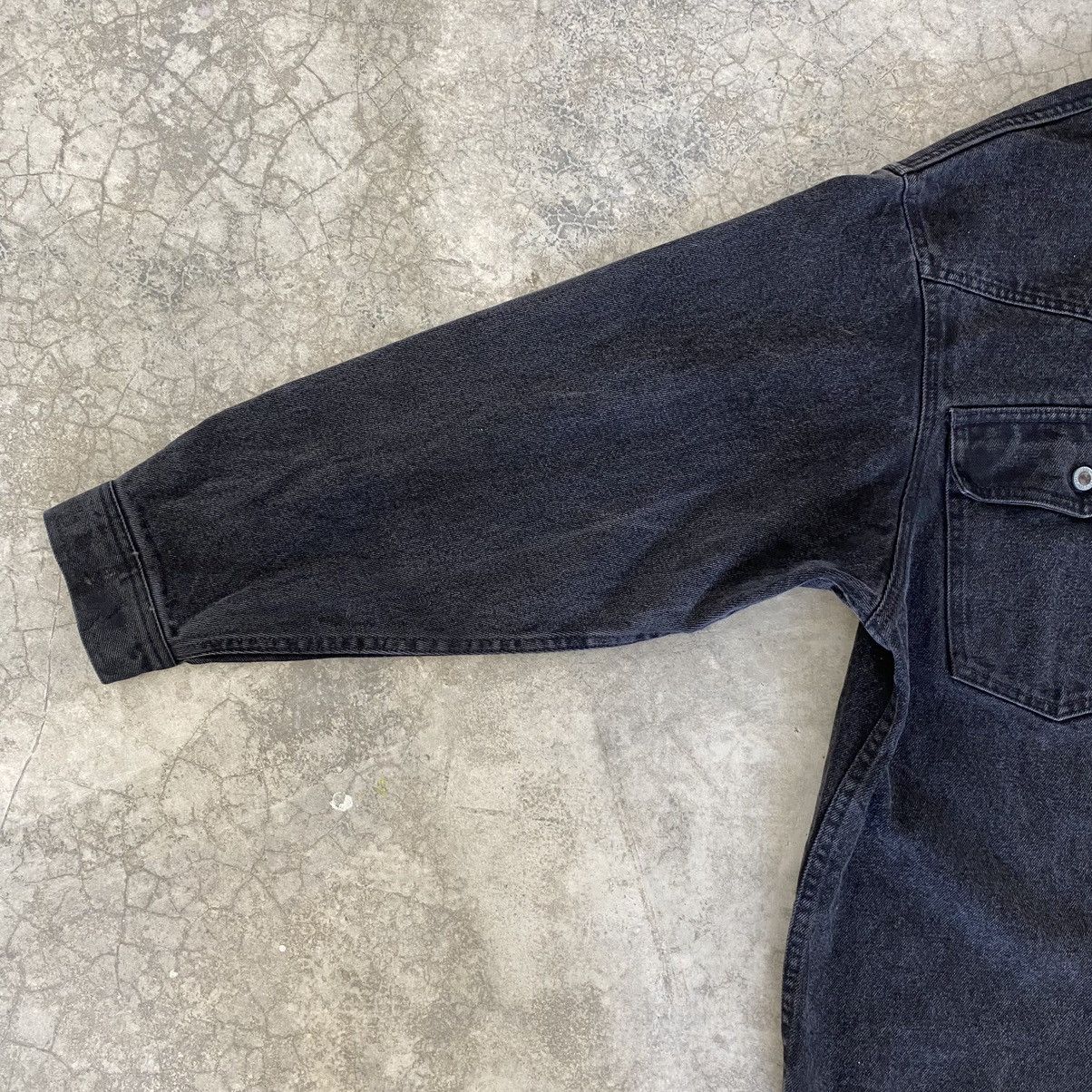 Levi's VTG 90’s Levis Silvertab Faded Black Thick Denim Shirt Size US M / EU 48-50 / 2 - 9 Thumbnail