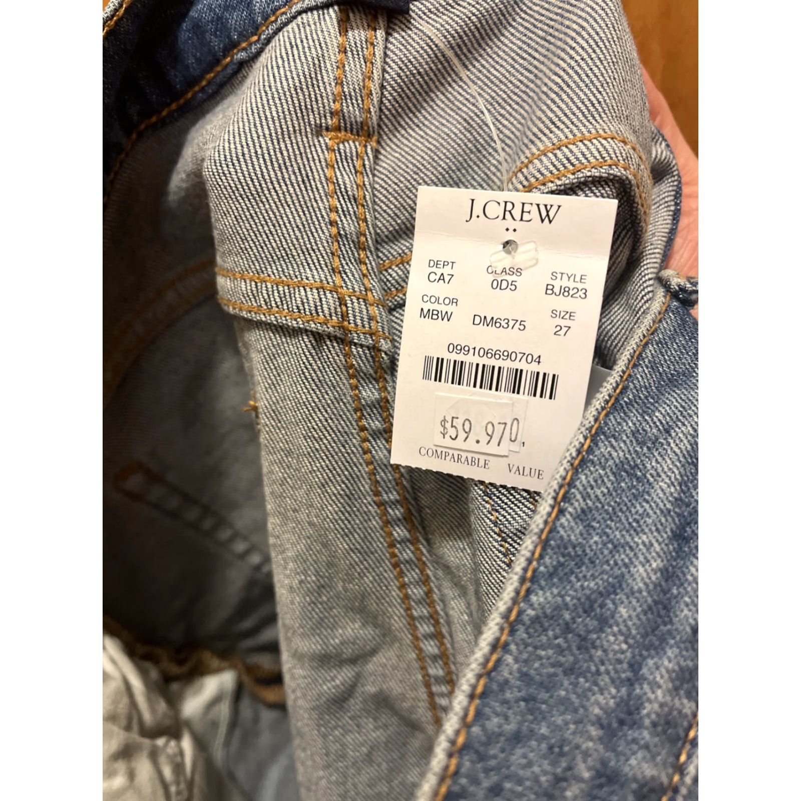 J.Crew J.Crew Womens Essential Straight Jeans Size 27 Medium Blue Denim Regular Fit Size 27" / US 4 / IT 40 - 7 Thumbnail