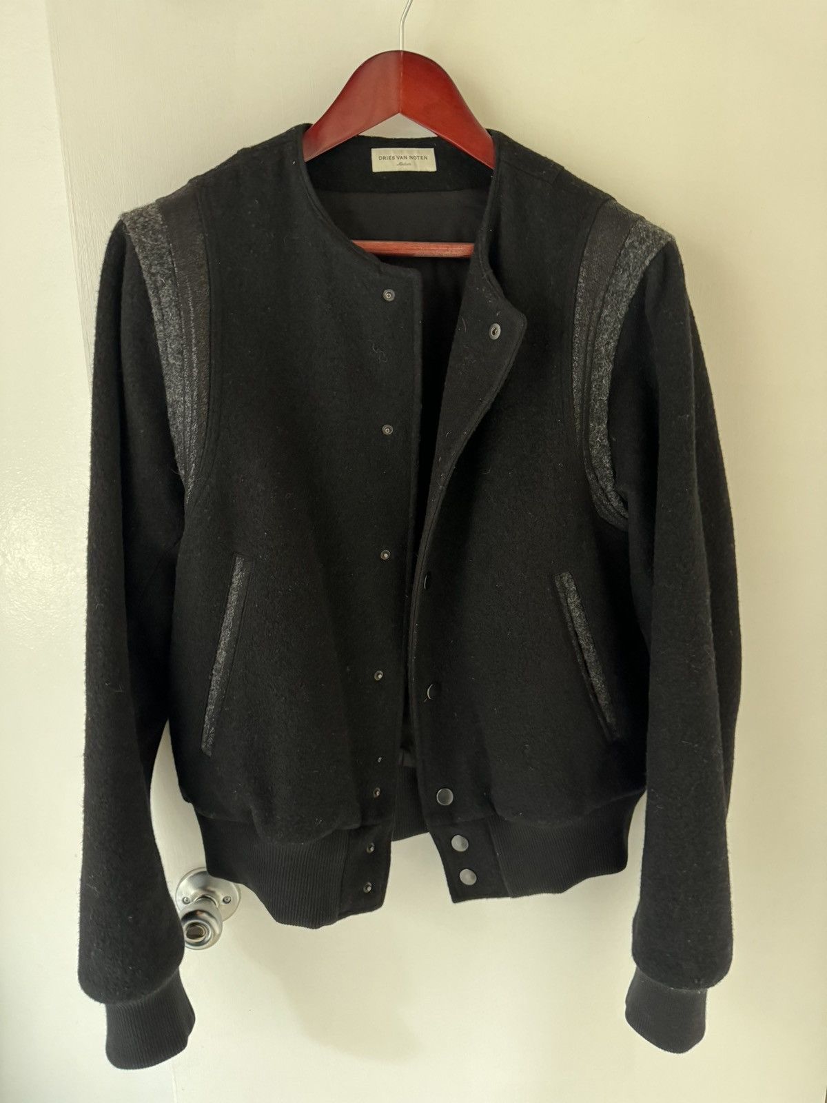 image of Dries Van Noten Aw14 Bomber in Black, Men's (Size Medium)