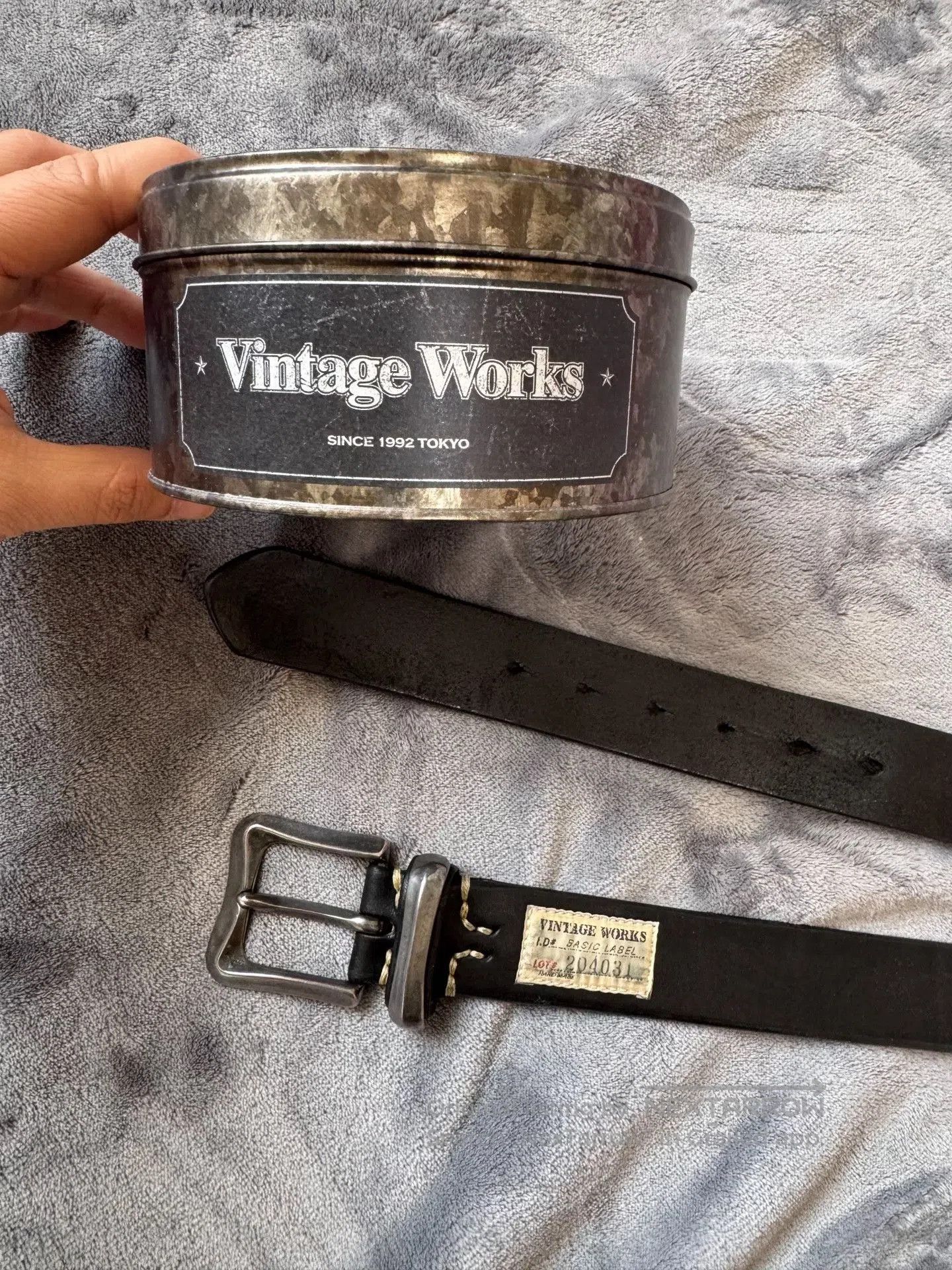 VINNY's VINTAGE WORKS Handmade Vintage Leather Belt. Size ONE SIZE - 2 Thumbnail