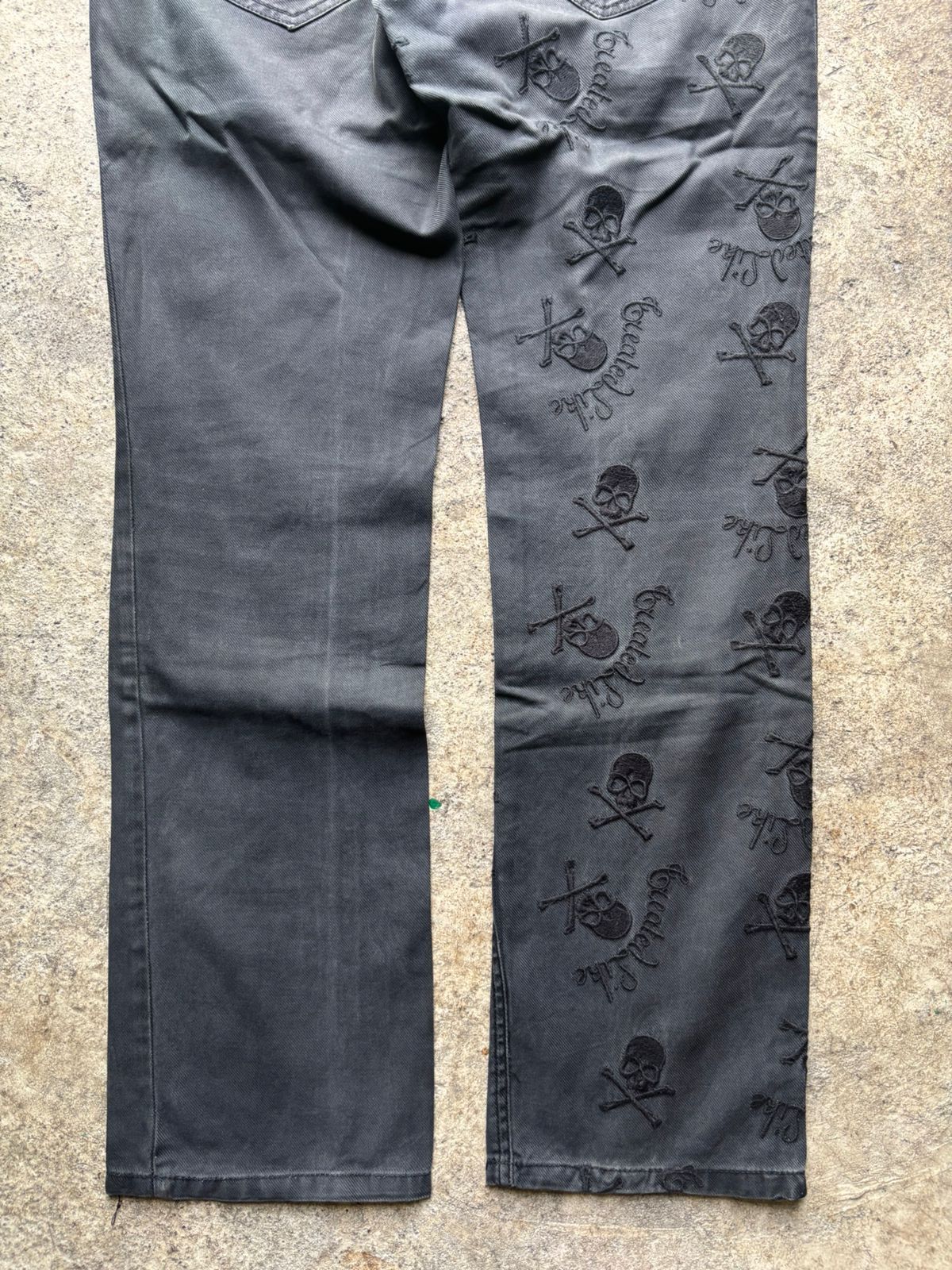 Japanese Brand 2000s Semantic Design Japan Skull Poem SeditionariesPants Size US 30 / EU 46 - 2 Thumbnail