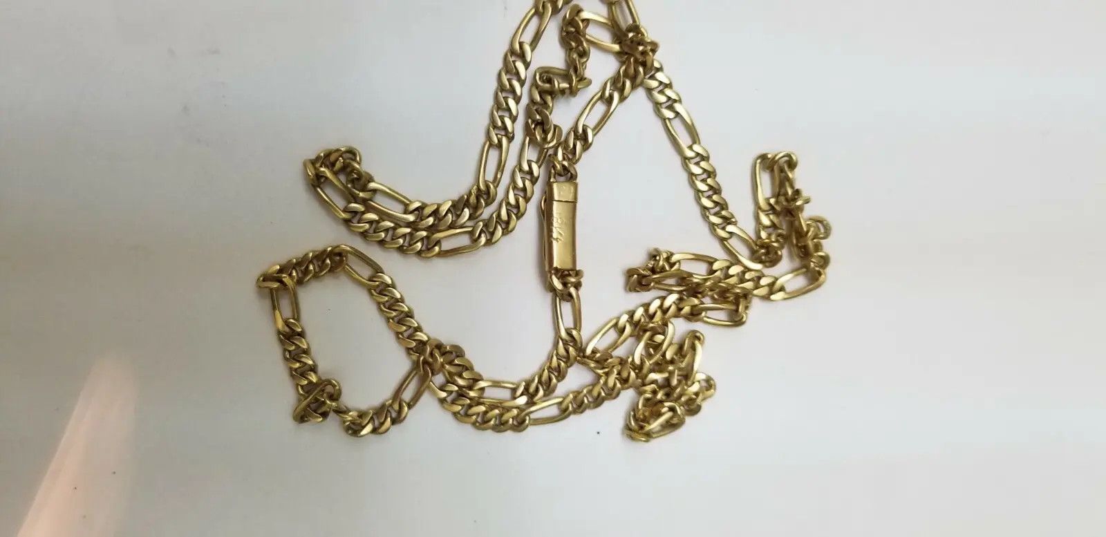 Other High End Jewelry! Estate 18k Gold Figaro Necklace 23",21gr Size ONE SIZE - 4 Thumbnail