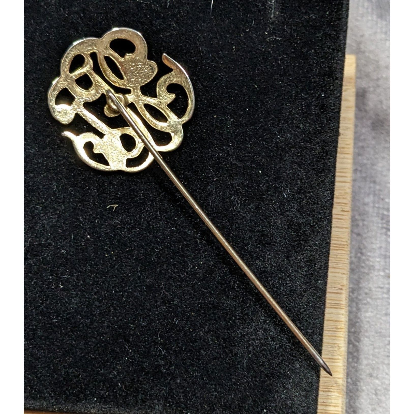 Other Vintage Elegant Gold Tone Monogram Stick Pin Size ONE SIZE - 4 Thumbnail
