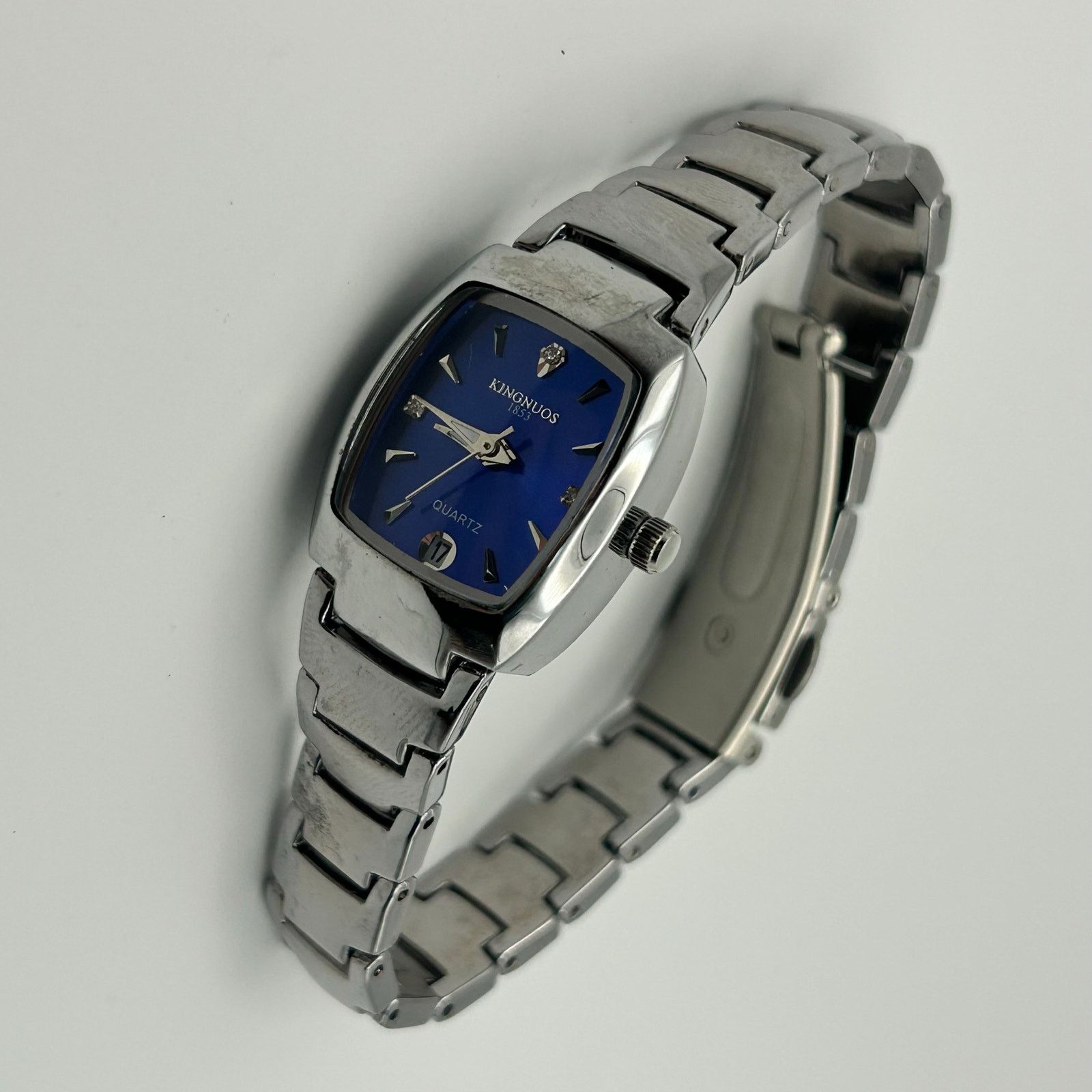 Other Kingnuos 1853 Diamond Accent Silver Blue Dial Watch Size ONE SIZE - 4 Thumbnail