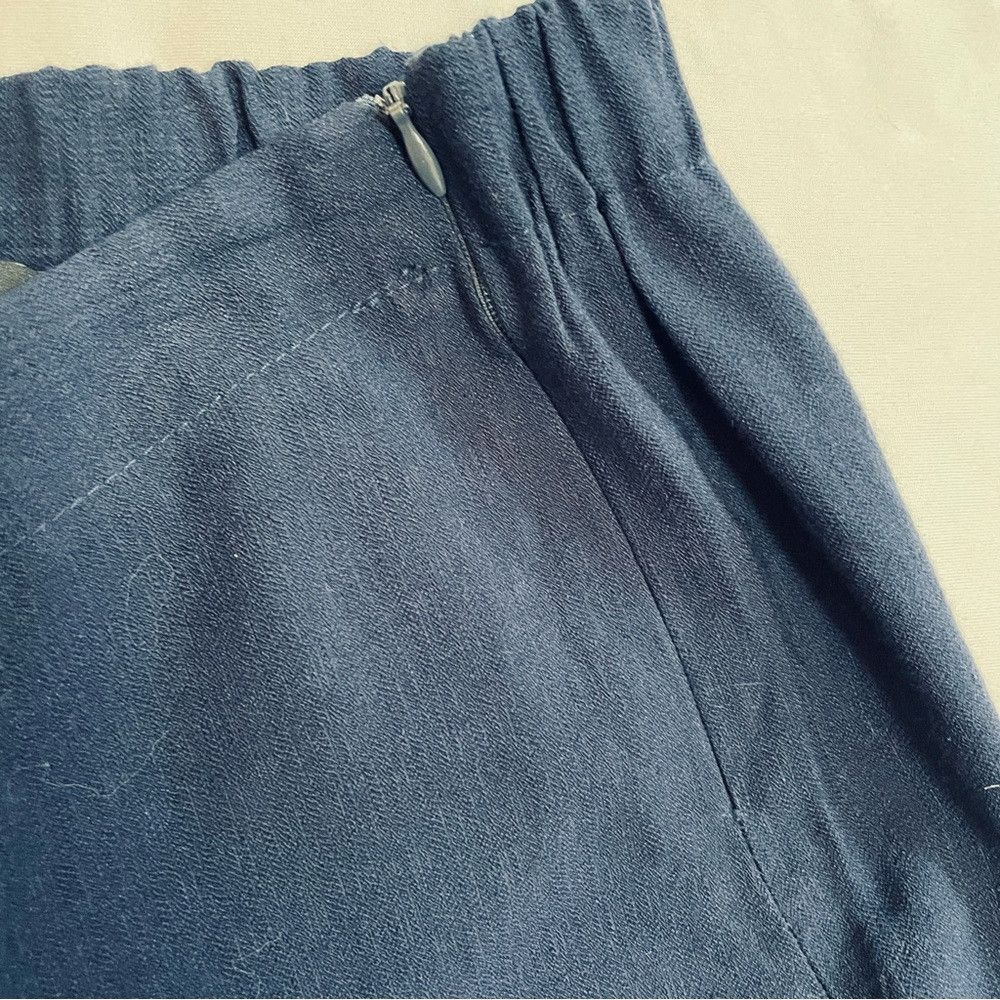 Other Eva Tralala Viscose Blue Crop Pants Made in France Size L Size 34" / US 12 / IT 48 - 5 Thumbnail