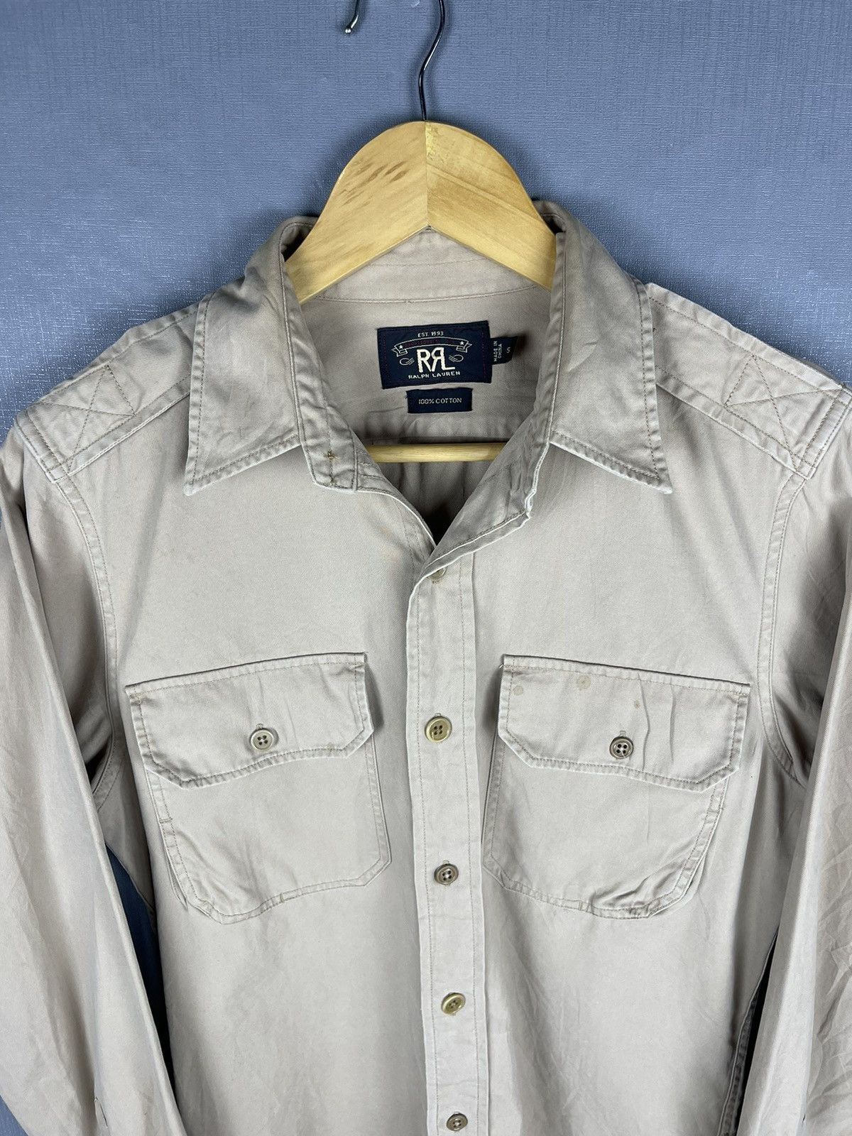 RRL Ralph Lauren × Ralph Lauren × Vintage RRL RALPH LAUREN Vintage Double Pocket Button Ups Shirt Size US M / EU 48-50 / 2 - 5 Thumbnail