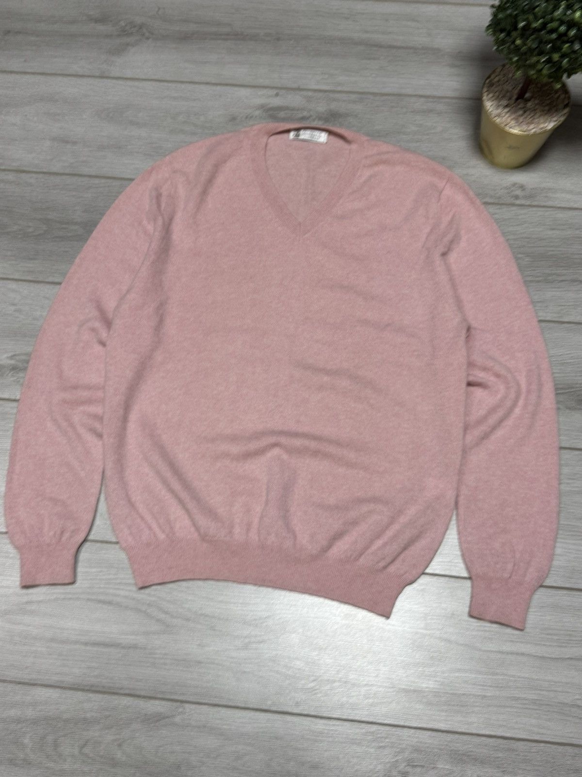 Brunello Cucinelli Brunello Cucinelli cashmere sweater v neck jumper Size US L / EU 52-54 / 3 - 3 Thumbnail