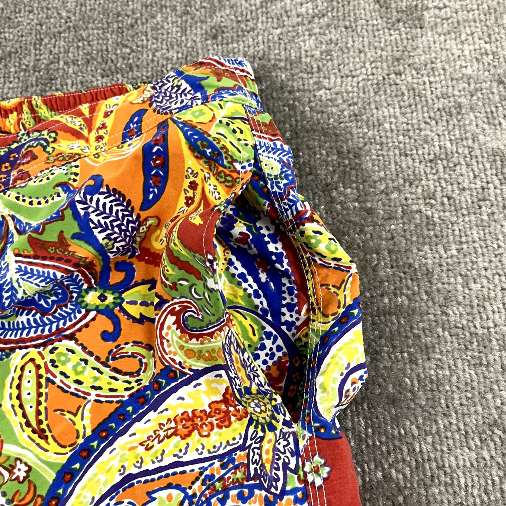 Polo Ralph Lauren POLO RALPH LAUREN Swim Trunks Mens 32 x 7" Unlined Paisley Board Shorts Size US XS / EU 42 / 0 - 7 Thumbnail