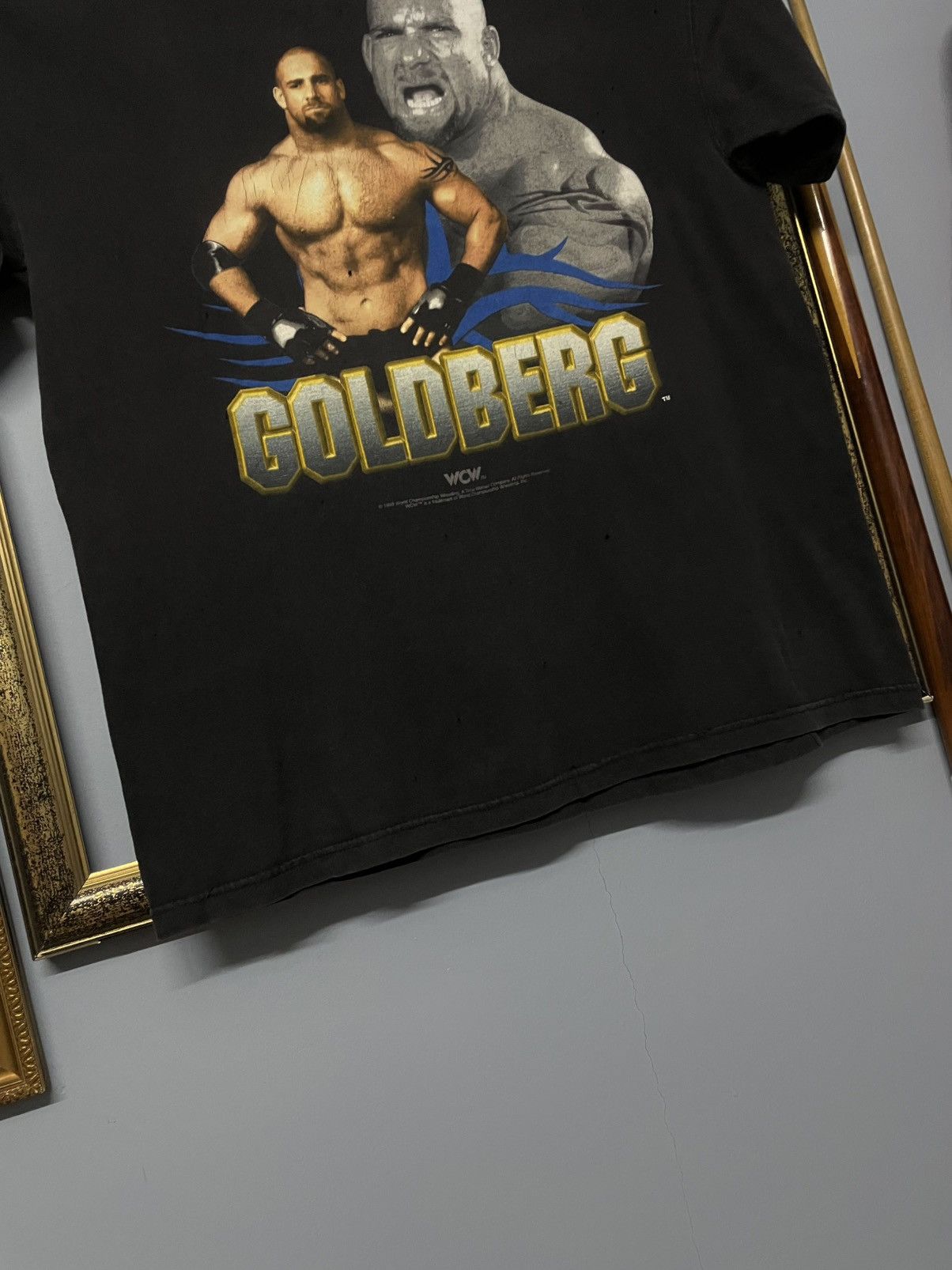 WWE Vintage 1998 Iconic WWE Goldberg Big Print Distressed Tshirt Size US L / EU 52-54 / 3 - 4 Thumbnail