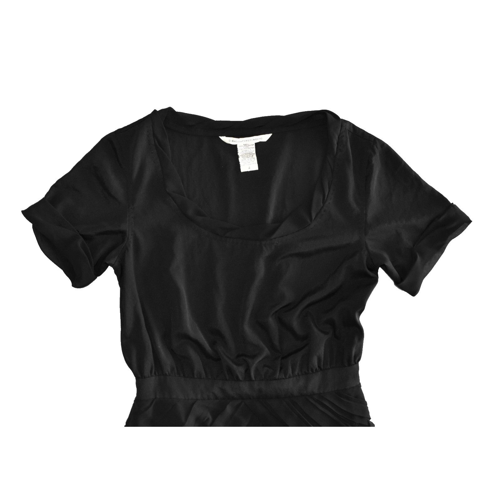 Diane von Furstenberg DIANE VON FURSTENBERG Celia Black Twisted Chiffon Dress Sz 4 Size S / US 4 / IT 40 - 6 Thumbnail
