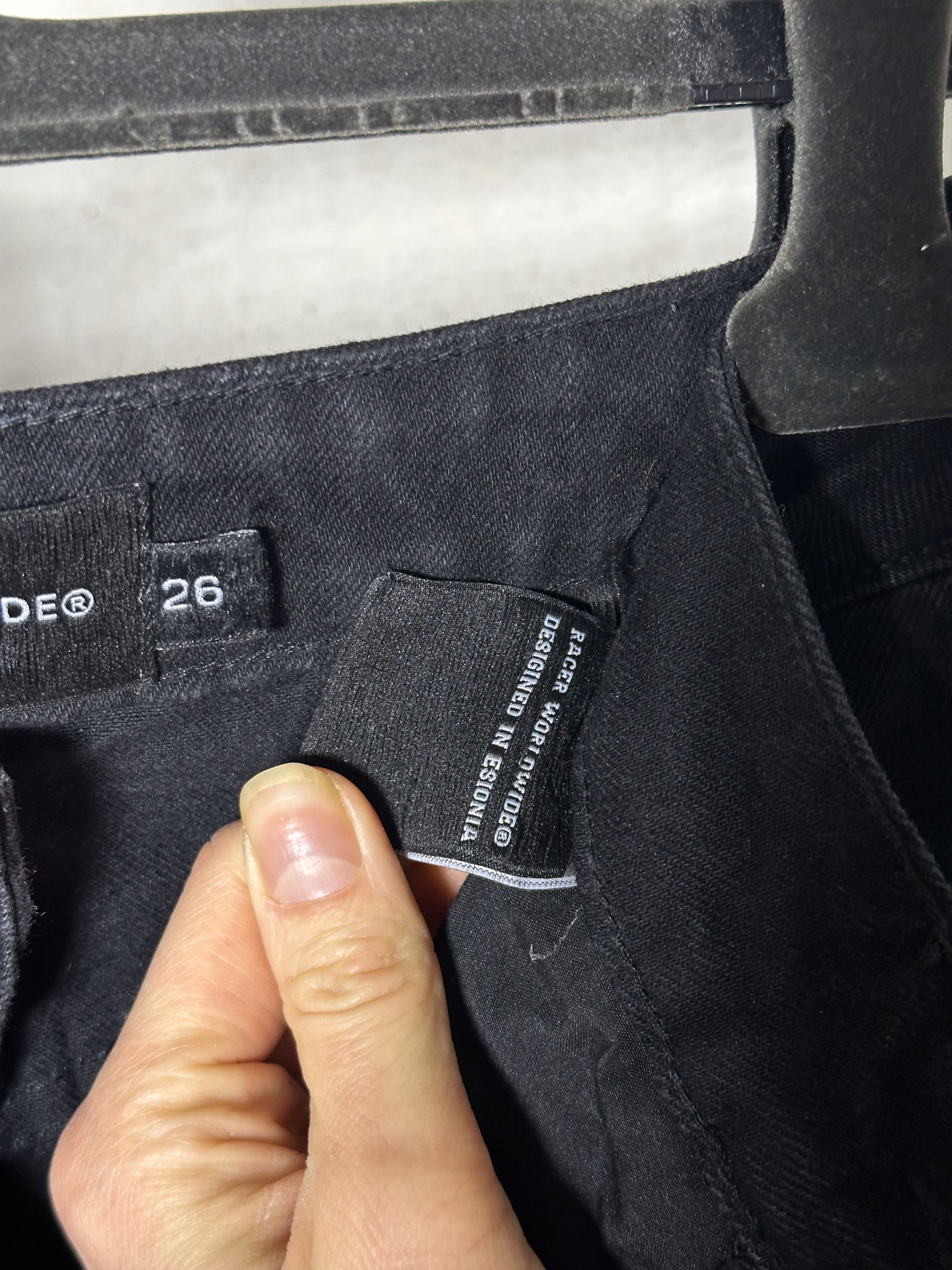 Japanese Brand Racer Worldwide Washed Black Patch Crucifix Heavy Jeans Size US 26 / EU 42 - 10 Thumbnail