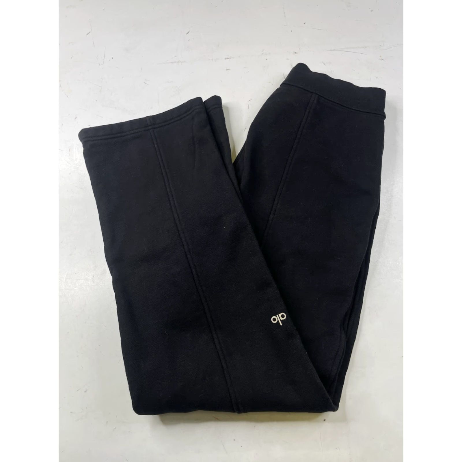 Alo ALO Sweatpants Women's High-Waist Free Time Straight Leg Sweatpant Black S Size 28" / US 6 / IT 42 - 2 Thumbnail