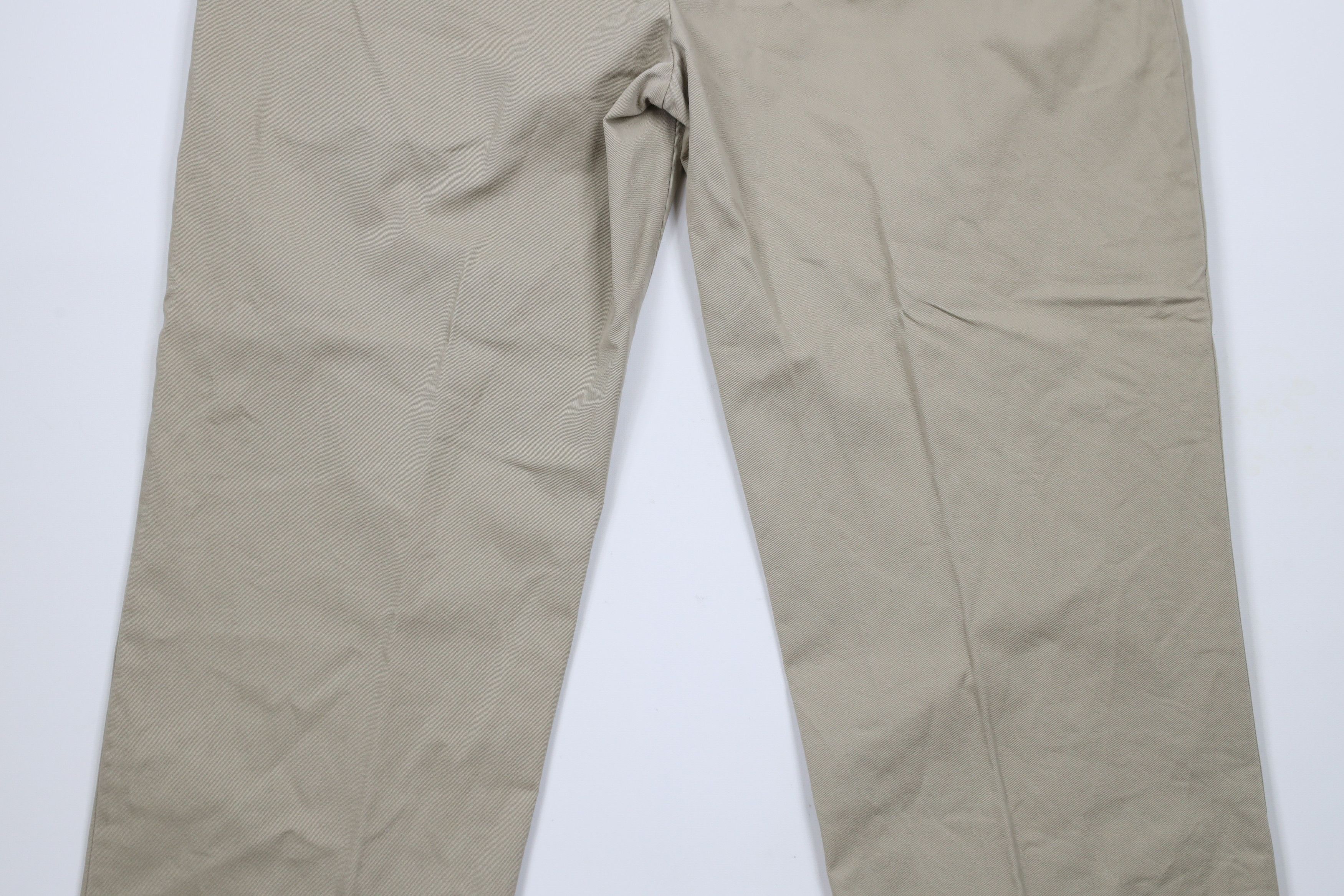 Ralph Lauren × Vintage Vintage 90s Ralph Lauren Pleated Wide Leg Chino Pants Beige Size US 38 / EU 54 - 12 Thumbnail