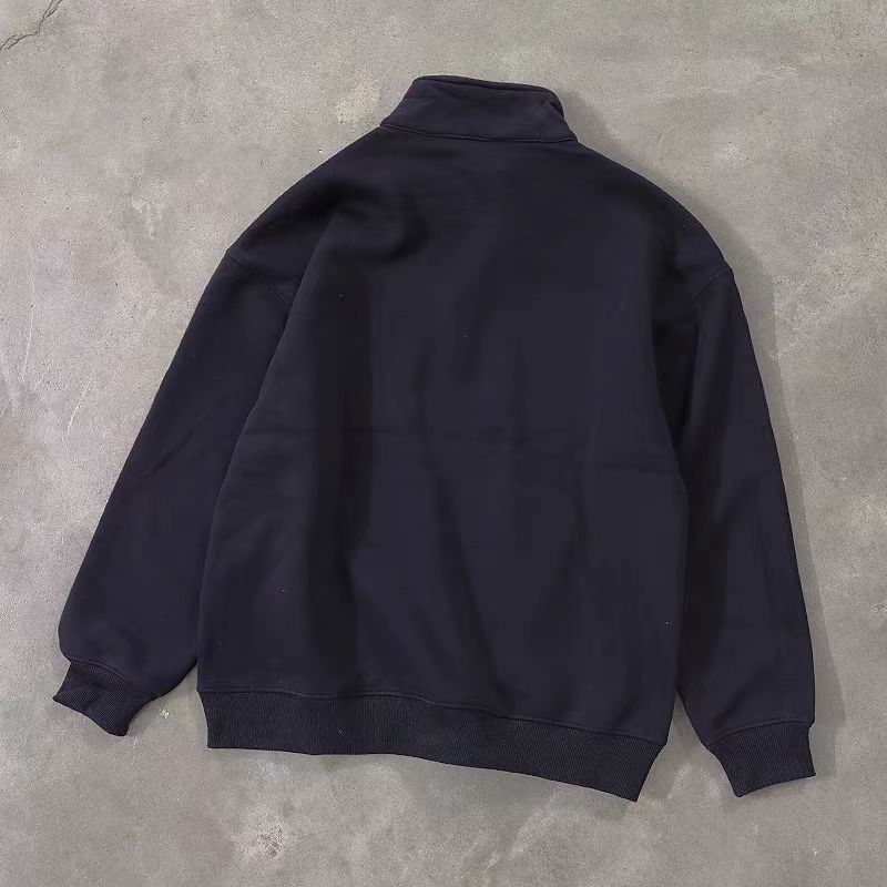 Japanese Brand Black washed vintage zipper round neck sweatshirt y2k Size US L / EU 52-54 / 3 - 2 Thumbnail