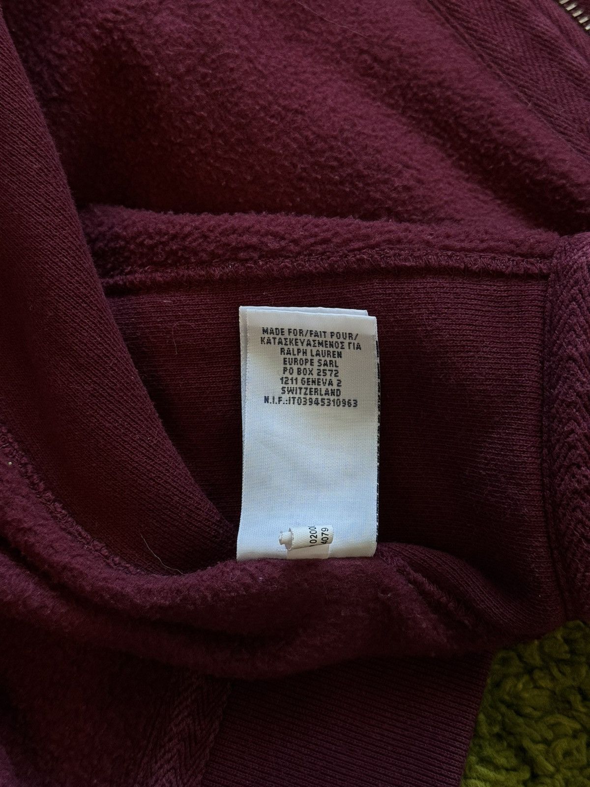 Designer × Polo Ralph Lauren Polo Ralph Lauren burgundy full zip heavy cotton hoodie Y2K Size US S / EU 44-46 / 1 - 8 Thumbnail