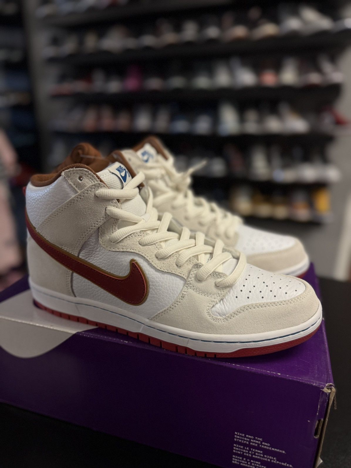 Nike Nike Dunk High Pro Sail Team Crimson 2020 SB CV9499-100 Size US 11 / EU 44 - 2 Thumbnail