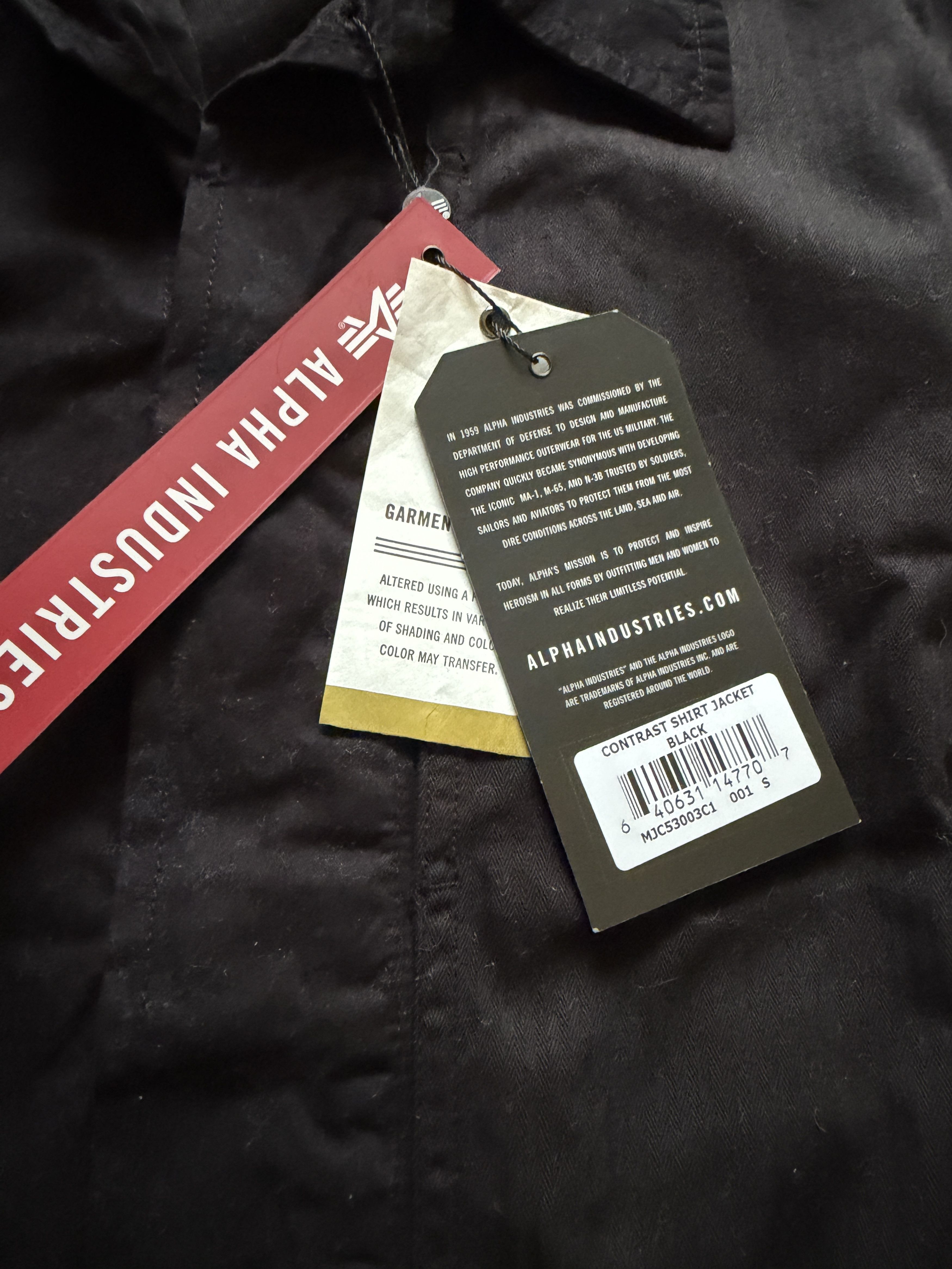Alpha Industries Alpha Industries Contrast Shirt Jacket Black NWT Small Size US S / EU 44-46 / 1 - 4 Thumbnail