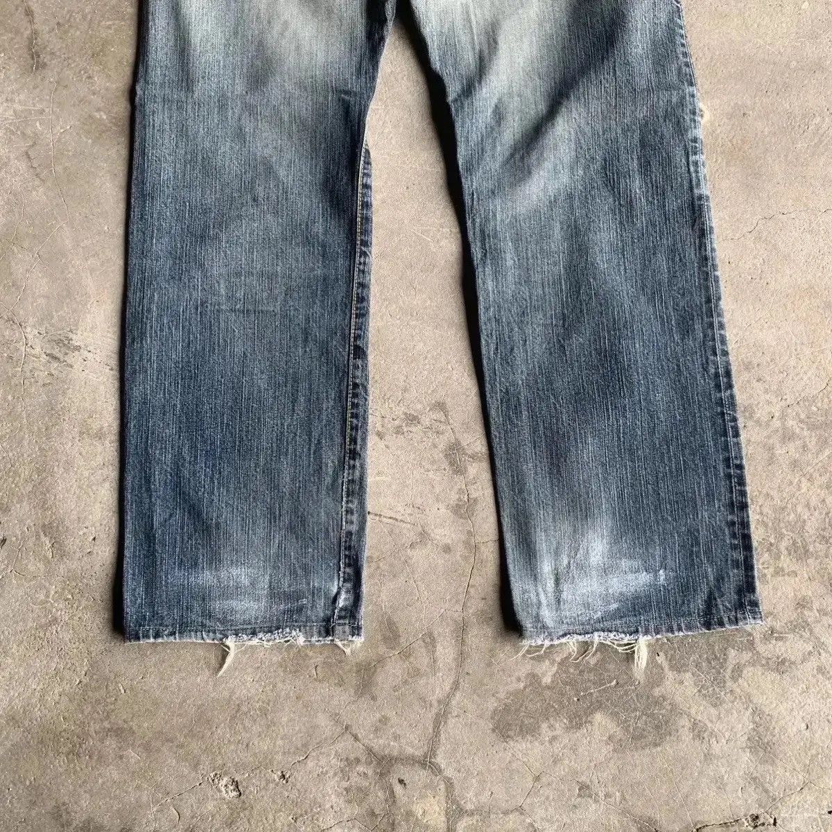 Vintage THRASHED‼️Vintage Edwin 505 Jeans Distressed Denim Pants Size US 36 / EU 52 - 14 Thumbnail