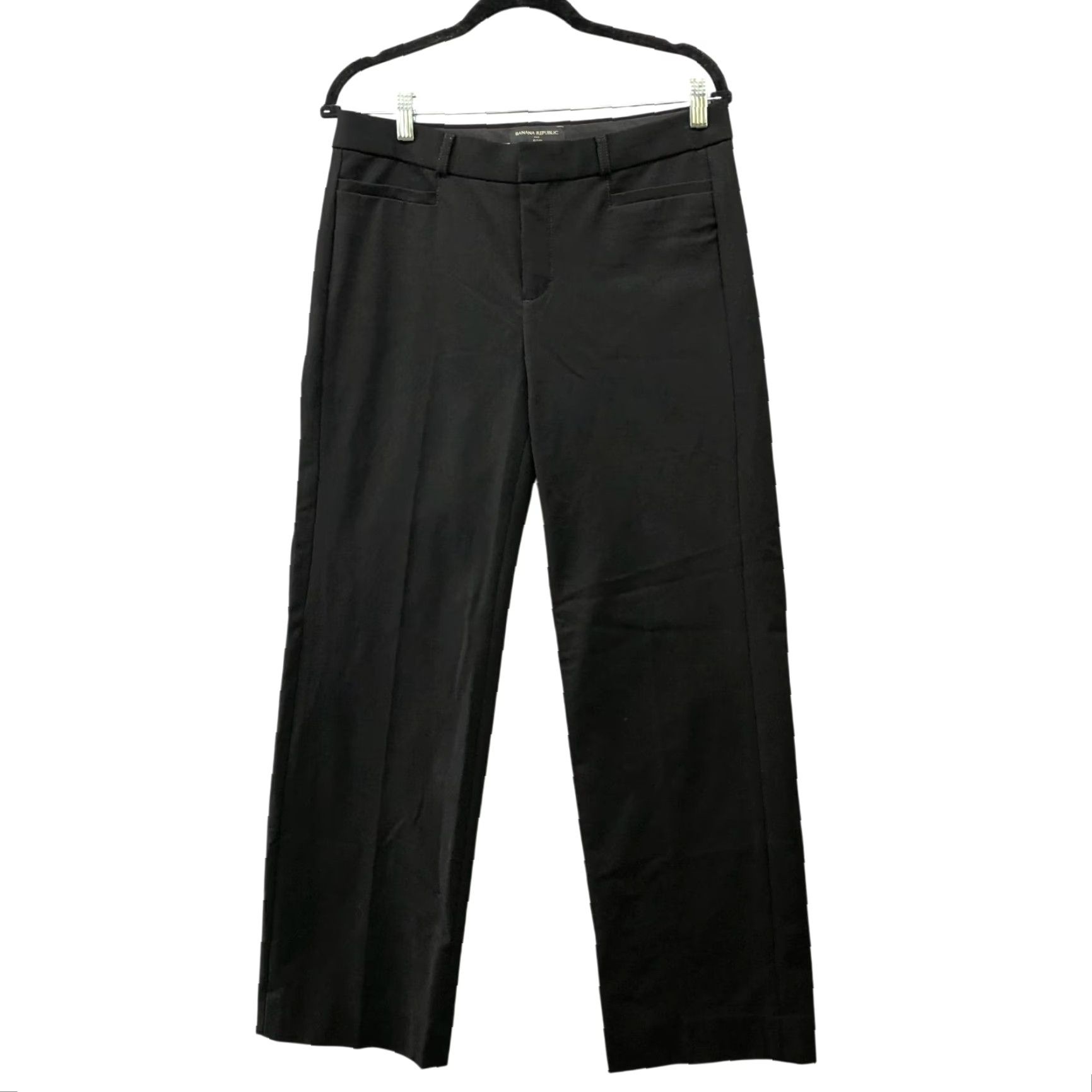 Banana Republic Banana Republic Sloan Dress Pants Womens 6 Black Straight Leg Relaxed Mid Rise Pants Black Womens 6 Straight Leg Dress Pants Preppy Career Office Wear Size 28" / US 6 / IT 42 - 2 Thumbnail