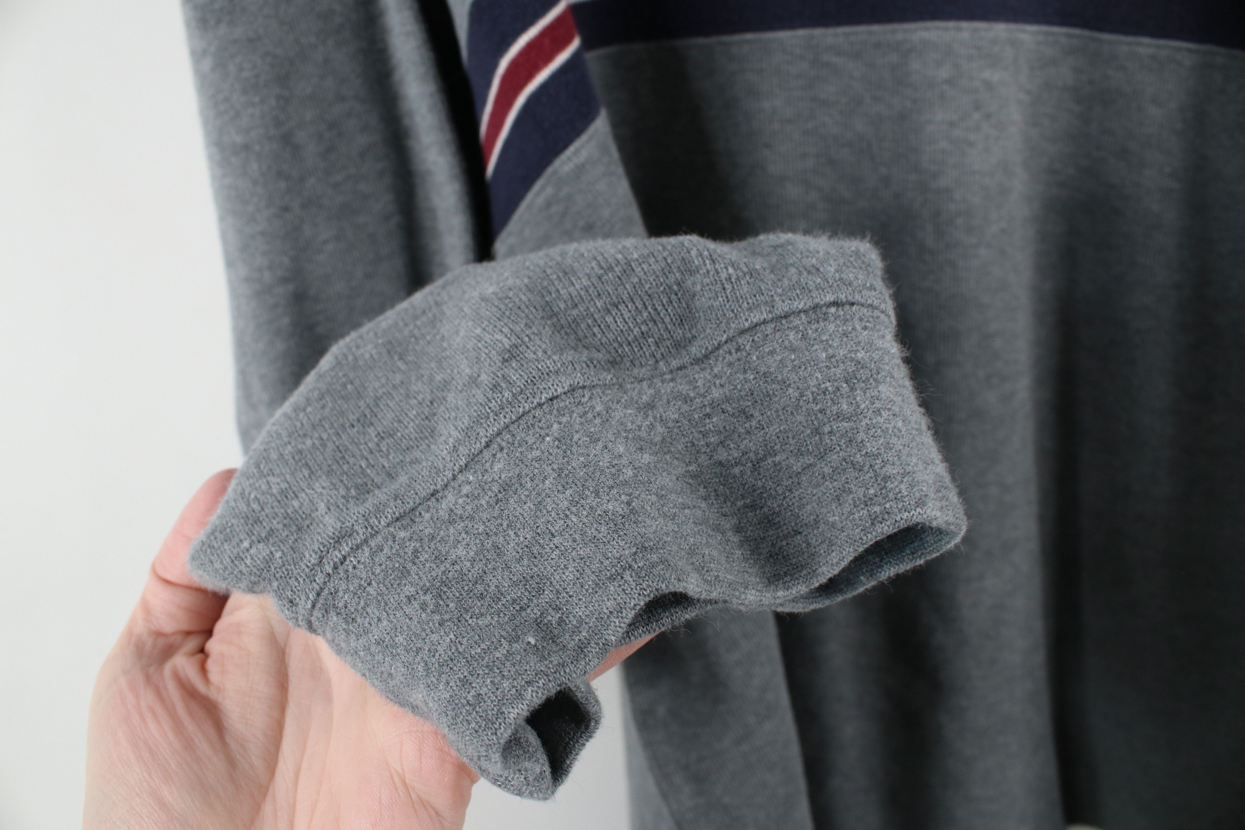 Eddie Bauer × Vintage Vintage 90s Eddie Bauer Ribbed Knit Long Sleeve T-Shirt Gray Size US XXL / EU 58 / 5 - 7 Thumbnail