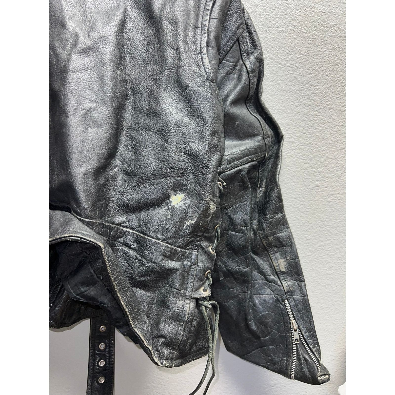 Vintage Vintage Storm Leathers Jacket Full Zip Leather Gear Large Size US L / EU 52-54 / 3 - 15 Thumbnail