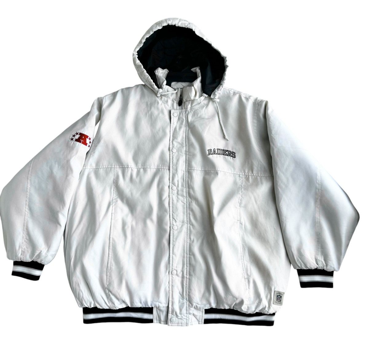 NFL Vintage Oakland Raider Bomber with Hoodie Jacket 2XL Size US XXL / EU 58 / 5 - 12 Thumbnail