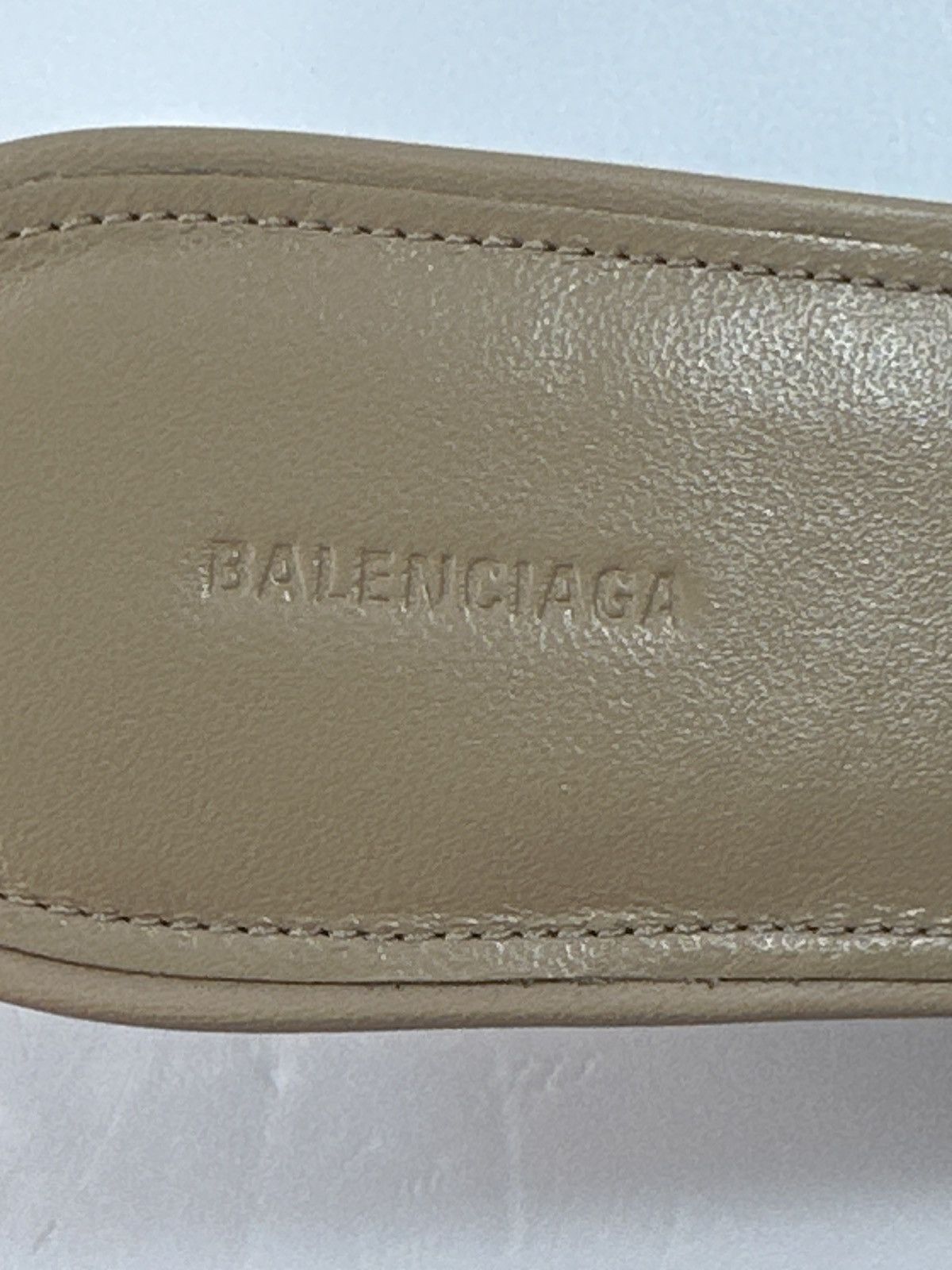 Balenciaga 💯- New Authentic Balenciaga Beige Groupie Leather Heels Size US 9 / IT 39 - 16 Thumbnail