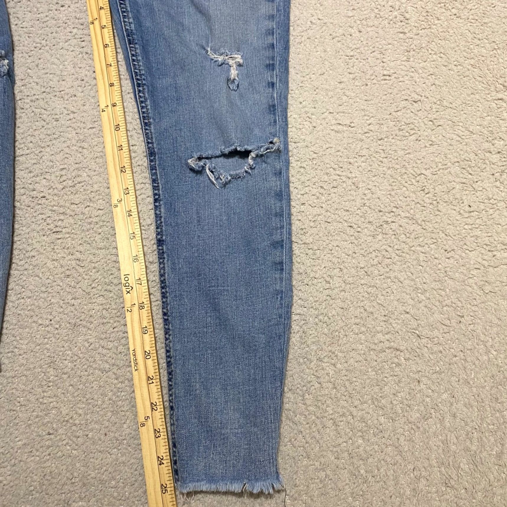 Rag & Bone rag & bone Jeans Womens 28 Blue Denim Medium Distressed High Rise Skinny Vintage No Size 28" / US 6 / IT 42 - 6 Thumbnail