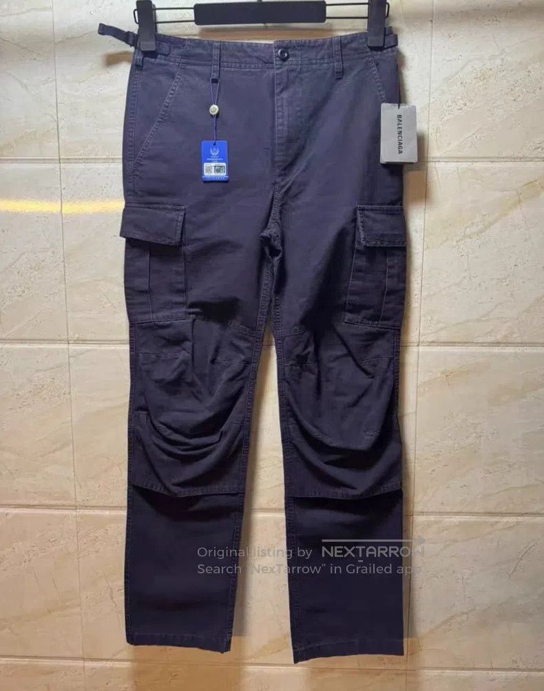 Balenciaga Balenciaga Slightly aged distressed pocket cargo pants Size US 30 / EU 46 - 1 Thumbnail