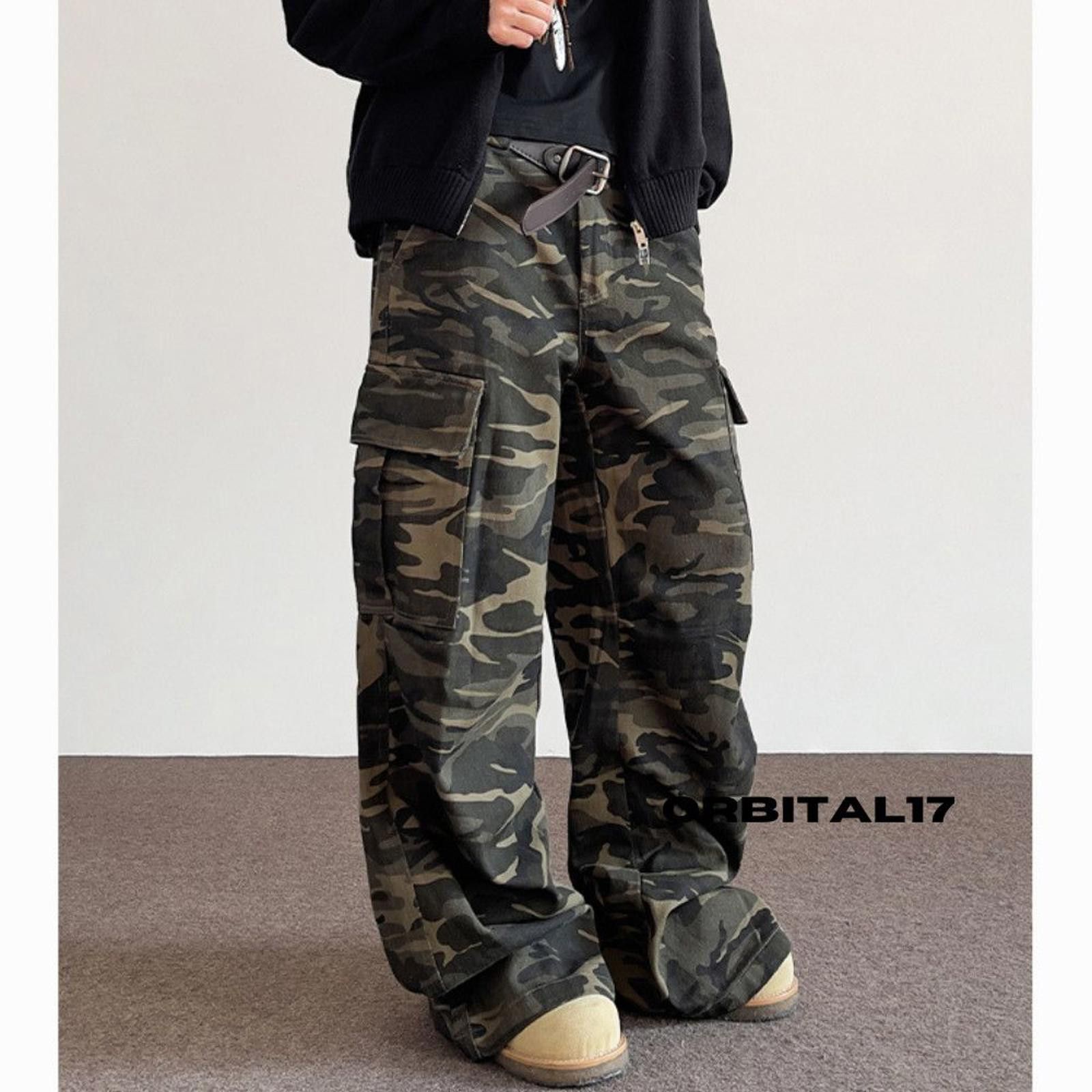 Vintage Camo Cargo Baggy Flared Pants Size US 32 / EU 48 - 1 Thumbnail