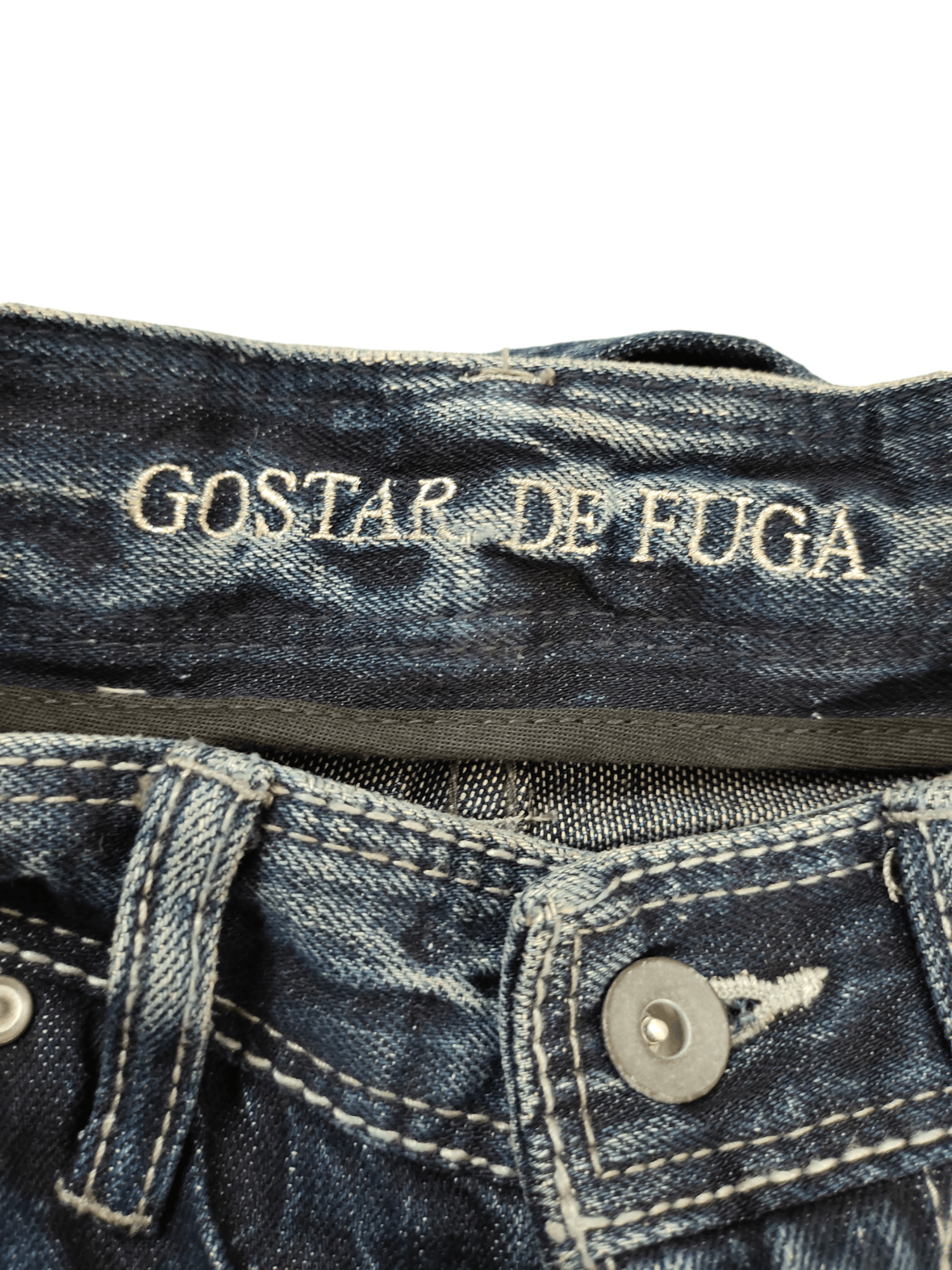 GOSTAR DE FUGA Gostar De Fuga Japan Clawmark Distress Faded Denim Jeans Y2k Size US 31 - 18 Thumbnail