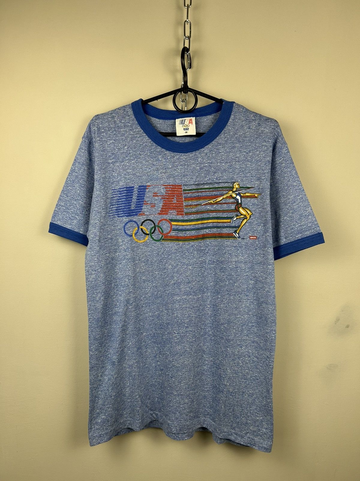 Levi's Vintage 1984 Olympic Games Levis USA Soccer Graphic Ringer Size US M / EU 48-50 / 2 - 1 Thumbnail