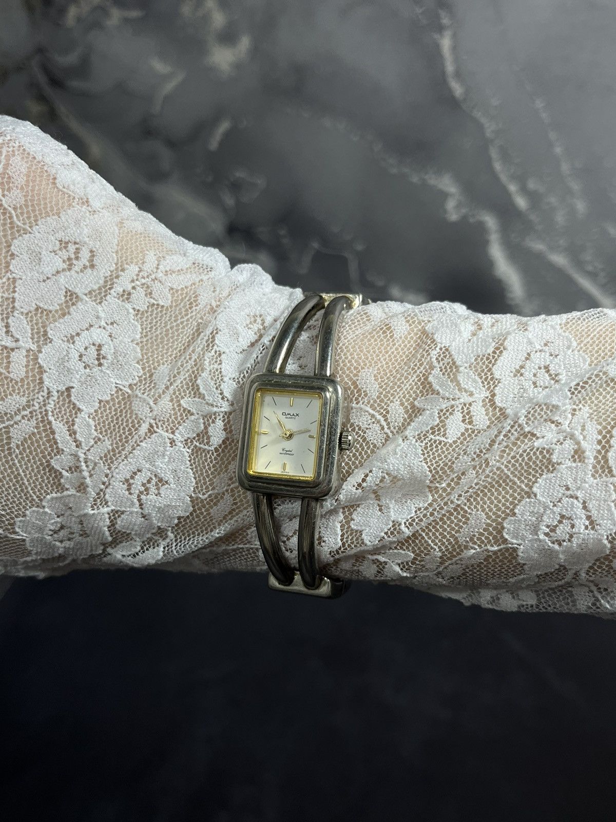 Jewelry × Vintage Omax Square Watch, Stainless Steel, Japan Made Size ONE SIZE - 12 Thumbnail